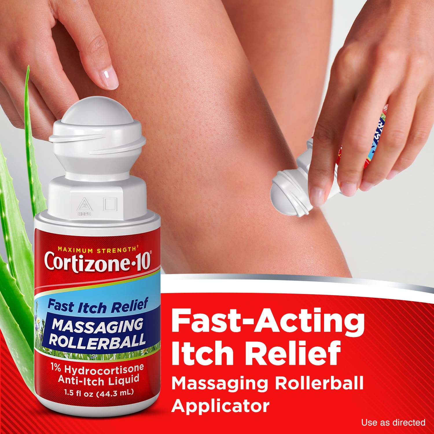 Cortizone-10 Maximum Strength Itch Relief Massaging Rollerball, 1% Hydrocortisone, Fast-Acting, Anti-Itch Liquid for Bug Bites, Rash, Eczema, Psoriasis, Poison Ivy, Oak, Sumac, 1.5 fl. oz Cortizone 10 buy supplements canada