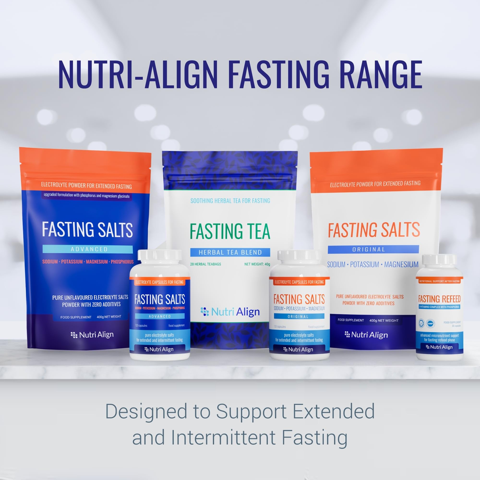 Nutri-Align Fasting Salts Electrolytes Advanced, 120 Capsules | Sodium Potassium Magnesium Phosphorus | Pure Fasting Electrolytes | Sugar Free & Filler Free Nutri-Align buy supplements canada