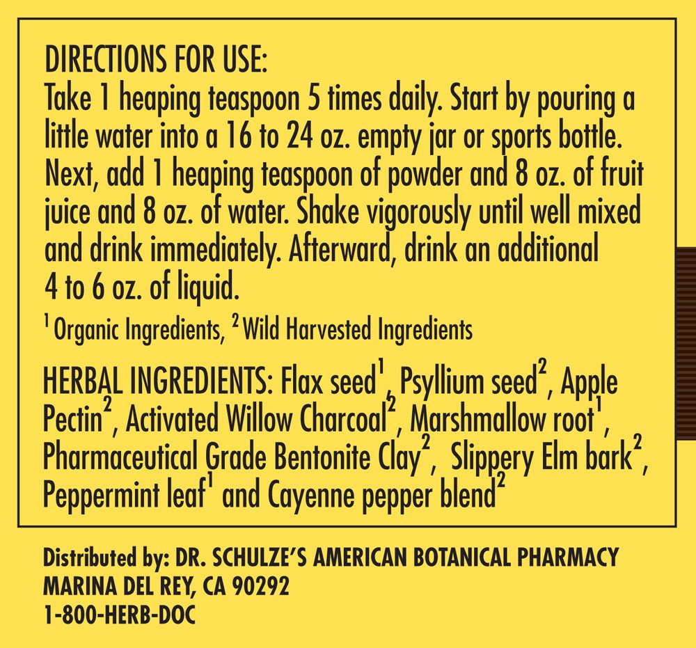Dr. Schulze’s | Intestinal Formula #2 | Herbal Colon Cleanse Formula | Natural Detox Powder Dr. Schulze's buy supplements canada
