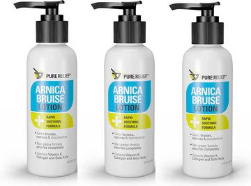 Pure Relief Arnica Bruise Relief Lotion for Bruising, Swelling, & Discoloration On Skin, Natural Skin Care Arnica Bruise Homeopathic Topical Bruise Cream W/Aloe Vera & Collagen, 4 Fl Oz (Pack of 3) Pure Relief buy supplements canada