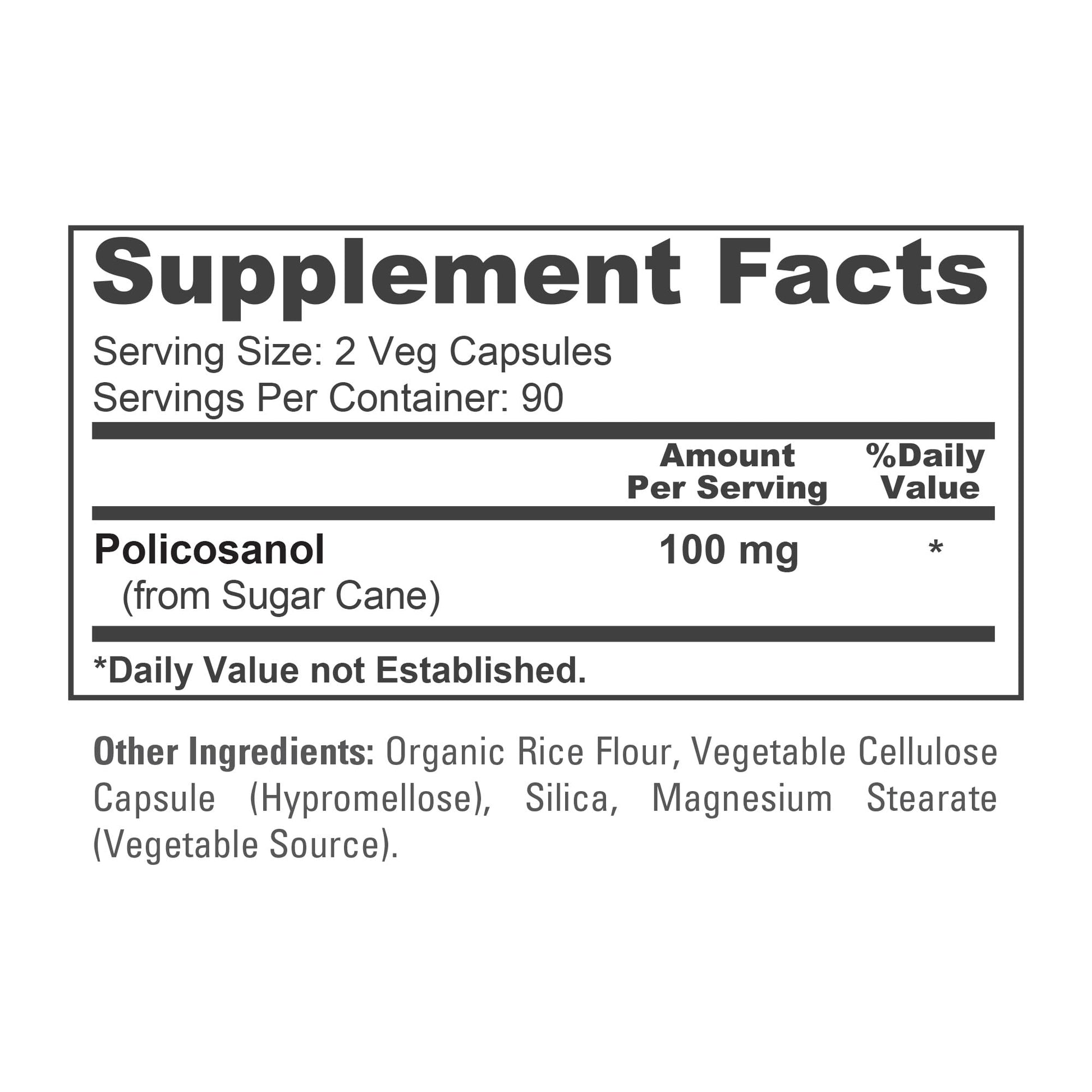 NusaPure Policosanol 100mg 180 Veggie Capsules (Vegan, Non-GMO) NusaPure buy supplements canada