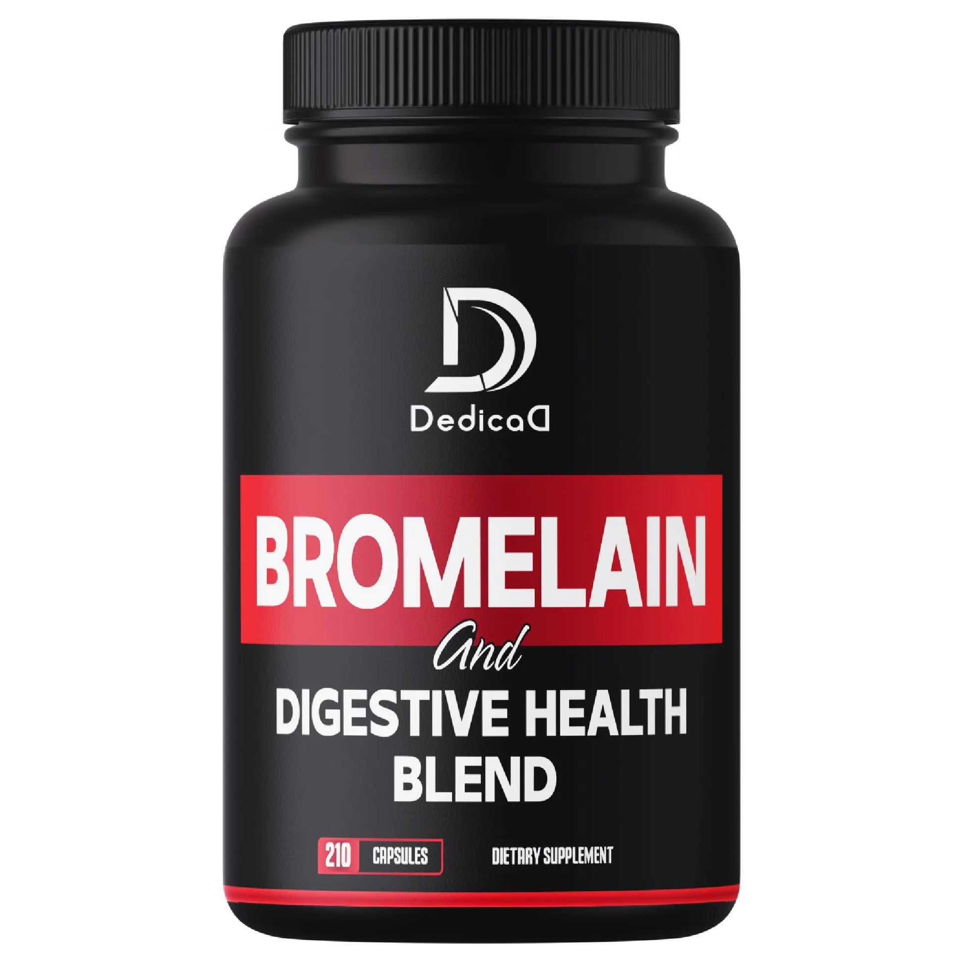 DEDICAD 6in1 Bromelain 500mg Supplement - 1000mg per Serving - 210 Capsules with Digestive Health Blend as Quercetin, Ginger, Turmeric, Papaya - Support Overall Health, Digestion & Immune System DEDICAD buy supplements canada