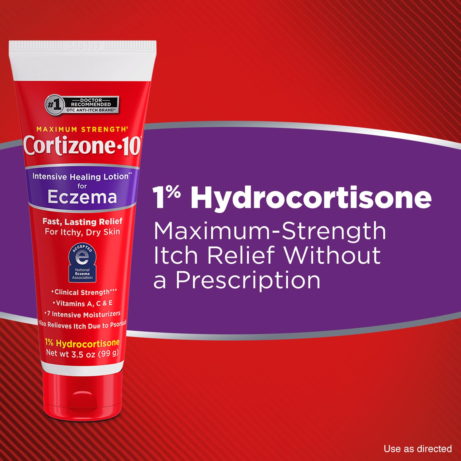Cortizone-10 Maximum Strength Intensive Healing Itch Relief Lotion for Eczema, 1% Hydrocortisone, Fast-Acting, Anti-Itch Cream for Minor Skin Irritations, Rashes and Inflammation Due to Eczema, 3.5 oz Cortizone 10 buy supplements canada