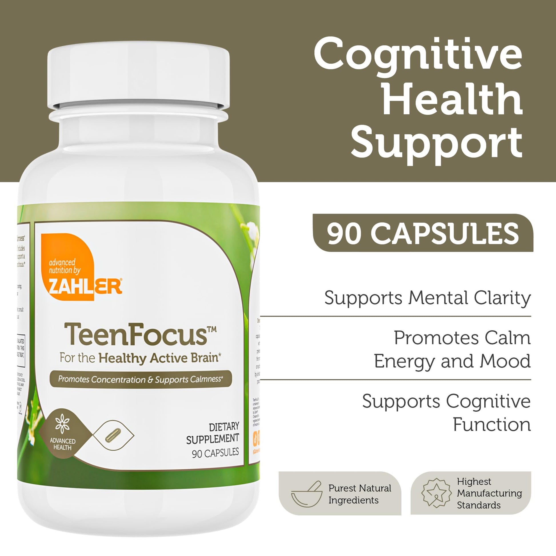 Zahler TeenFocus, Advanced Formula for Improved Focus & Concentration, Certified Kosher, 90 Capsules Zahler buy supplements canada