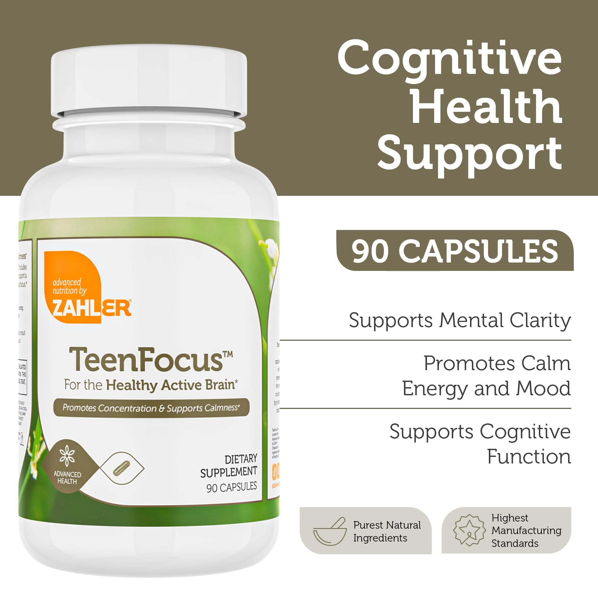 Zahler TeenFocus, Advanced Formula for Improved Focus & Concentration, Certified Kosher, 90 Capsules Zahler buy supplements canada