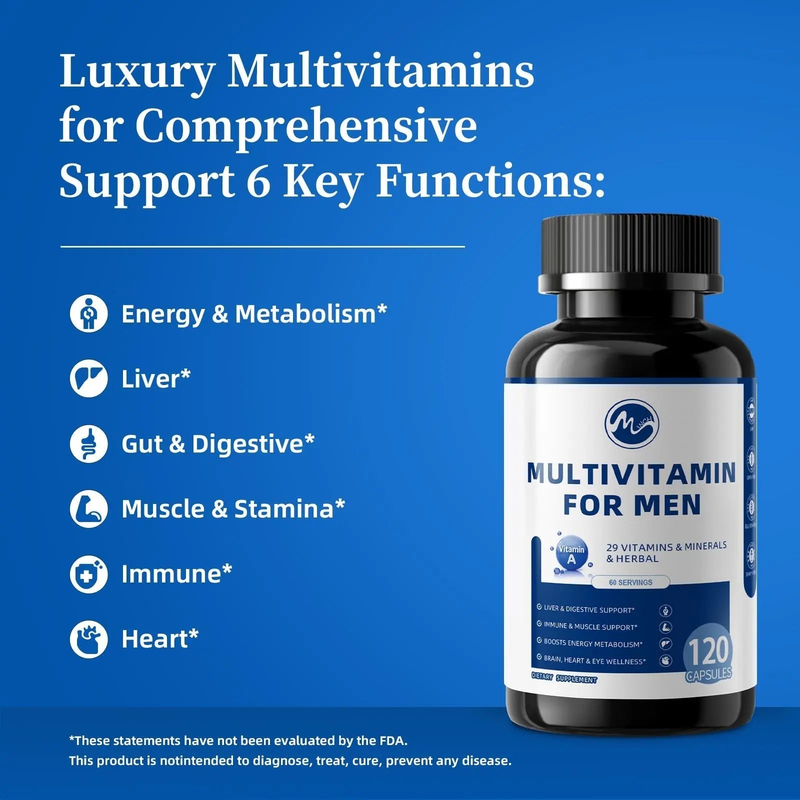 Multivitamin for Men - Methylated Multivitamin Supports Energy & Metabolism, Liver & Digestive*, Daily Men's Vitamins M inch buy supplements canada