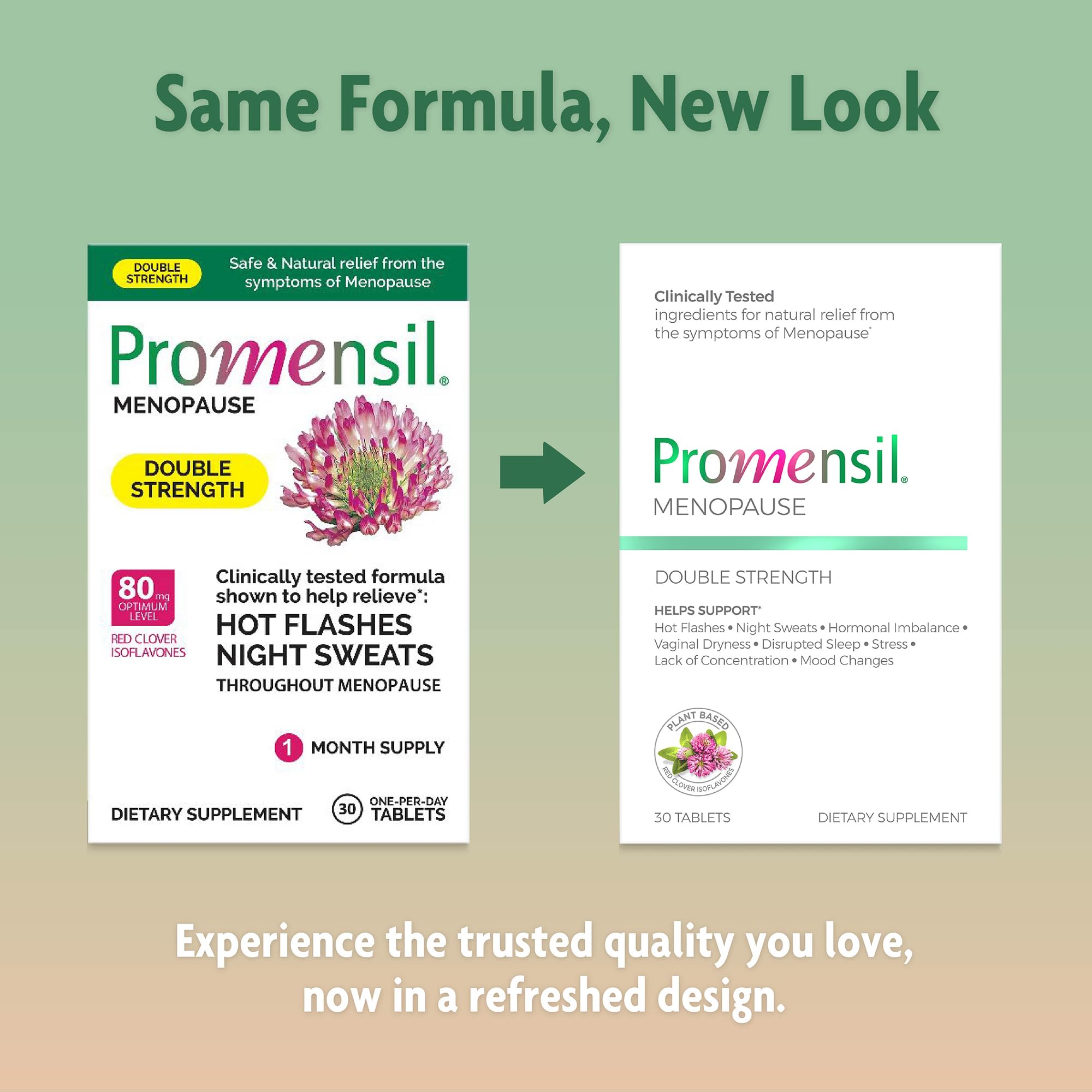 Promensil Menopause Double Strength - Menopause Supplements for Women, Red Clover Isoflavones, Helps Support Hot Flashes, Night Sweats, Restlessness - 30 Count Promensil buy supplements canada