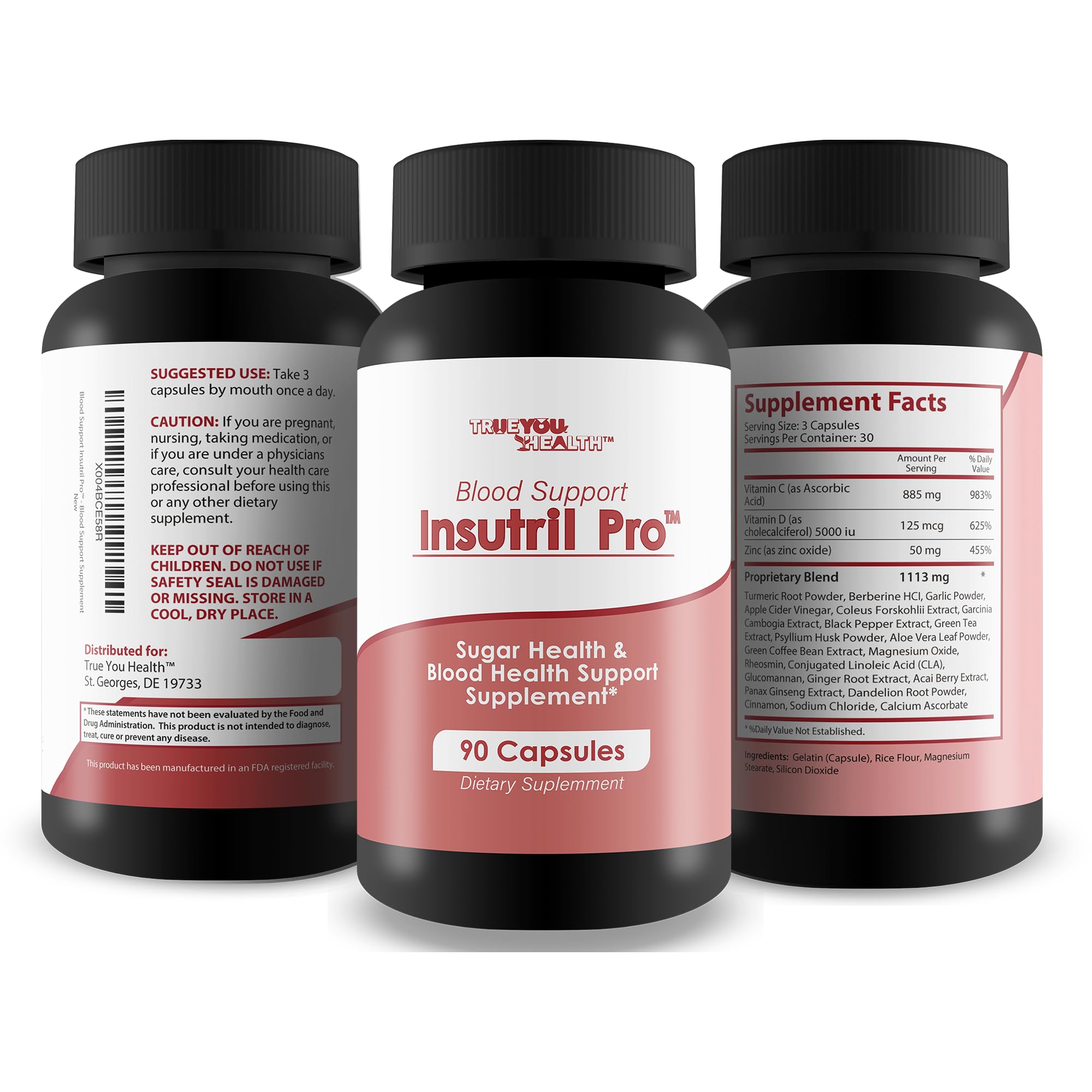 Blood Support Insutril Pro - Our Best Sugar Health & Blood Health Support Supplement - Circulatory Health Support - Blood Balance Blood Boost Blood Circulation Supplements - Health Blood Balance Pills True You Health buy supplements canada