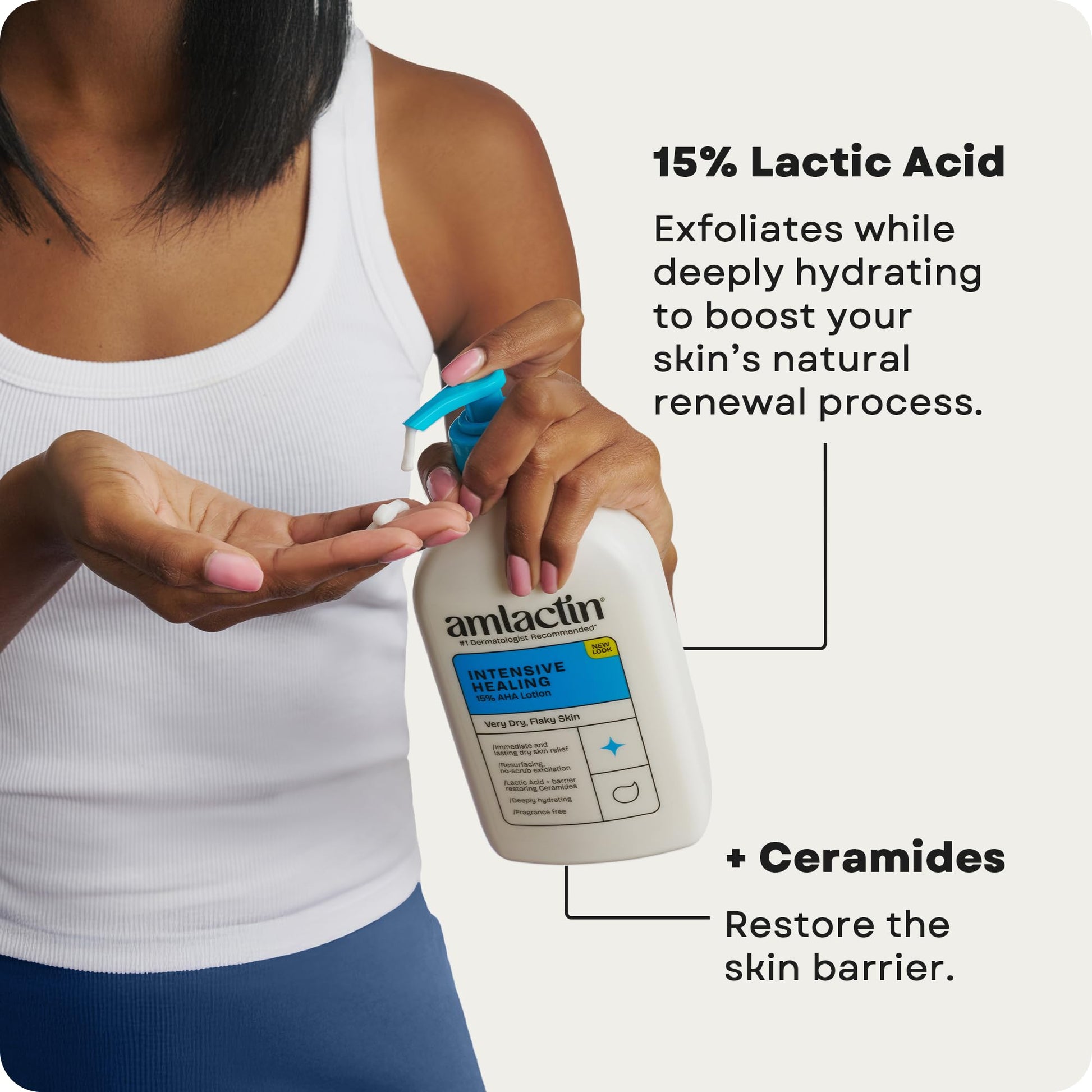 AmLactin Intensive Healing Body Lotion - Therapeutic Lotion for Extremely Dry Skin - No-Scrub Exfoliator and Moisturizer AmLactin buy supplements canada