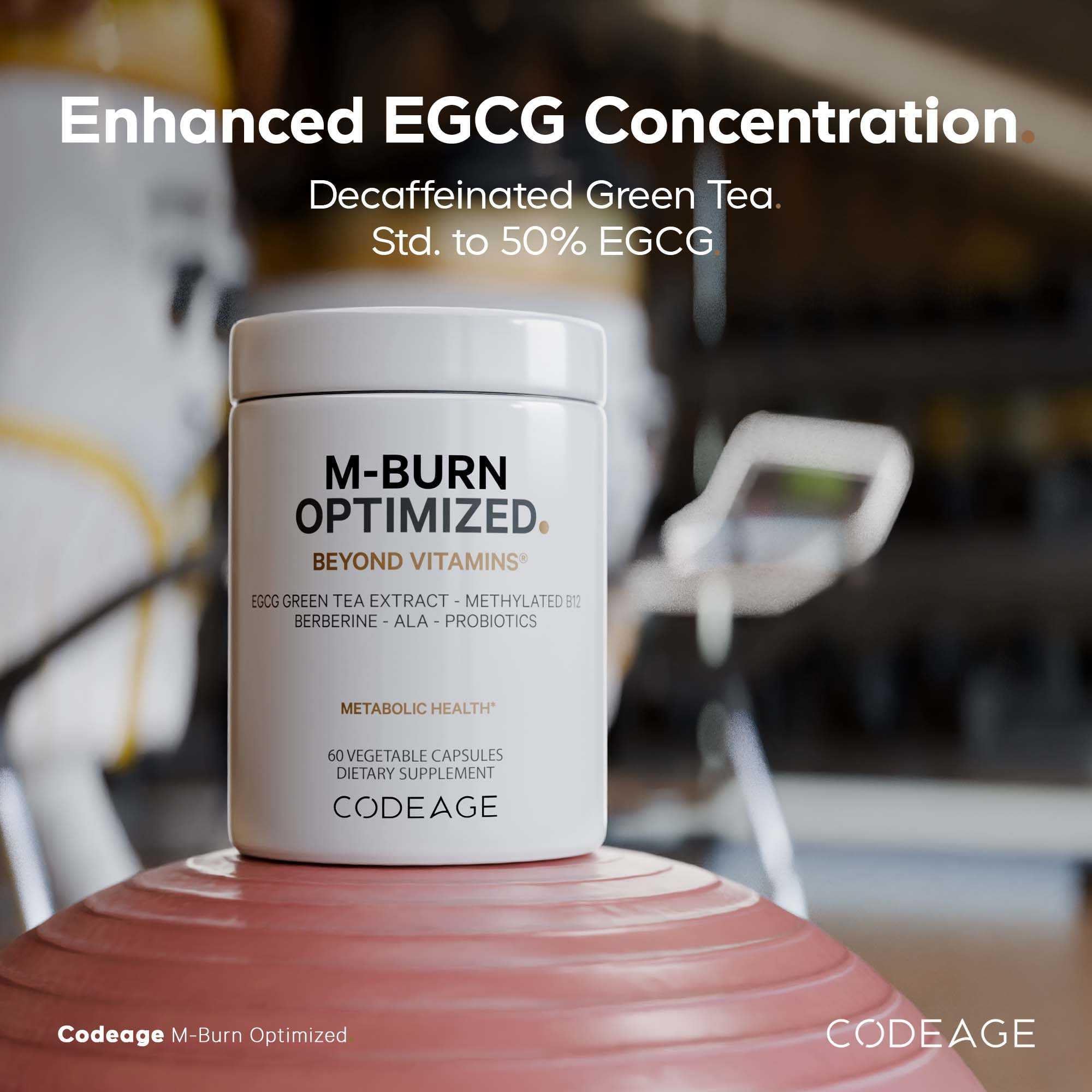 Codeage M-Burn Optimized Supplement - Decaffeinated Green Tea Std. to 50% EGCG, Berberine, Akkermansia, Vitamin B12 - Probiotics - Vitamins - 60 Capsules Codeage buy supplements canada
