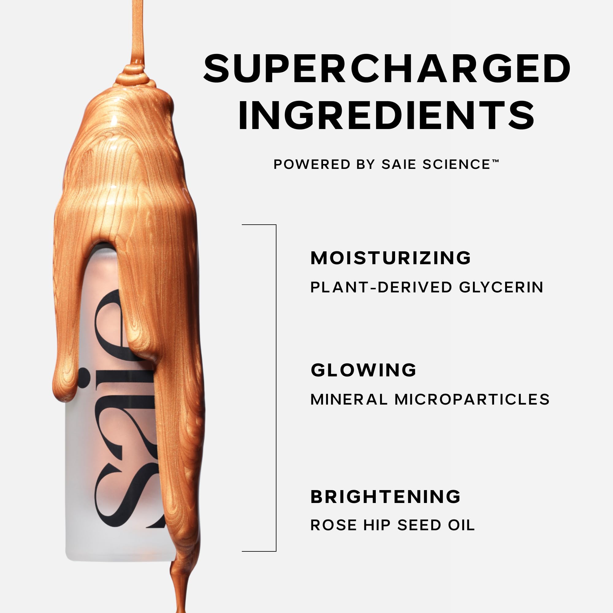 Saie Glowy Super Gel Warmglow Duo - Lightweight Illuminator & Makeup Primer for Glowing Skin - Soft Warm Gold (1 oz & 0.5 oz) Saie buy supplements canada