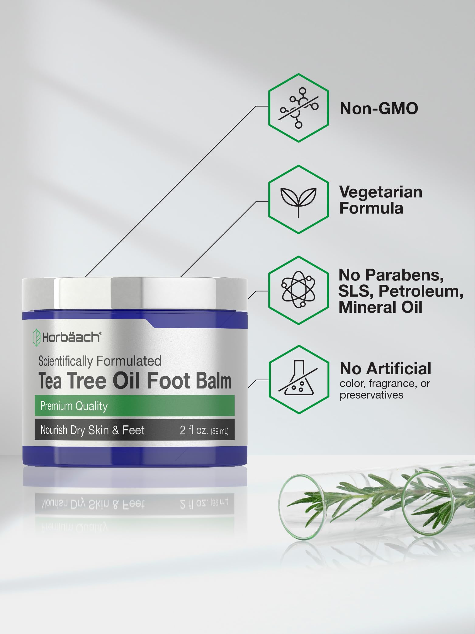 Tea Tree Oil Foot Balm | 2 oz | Moisturizes and Nourishes Dry Skin & Feet | Scientifically Horbäach buy supplements canada
