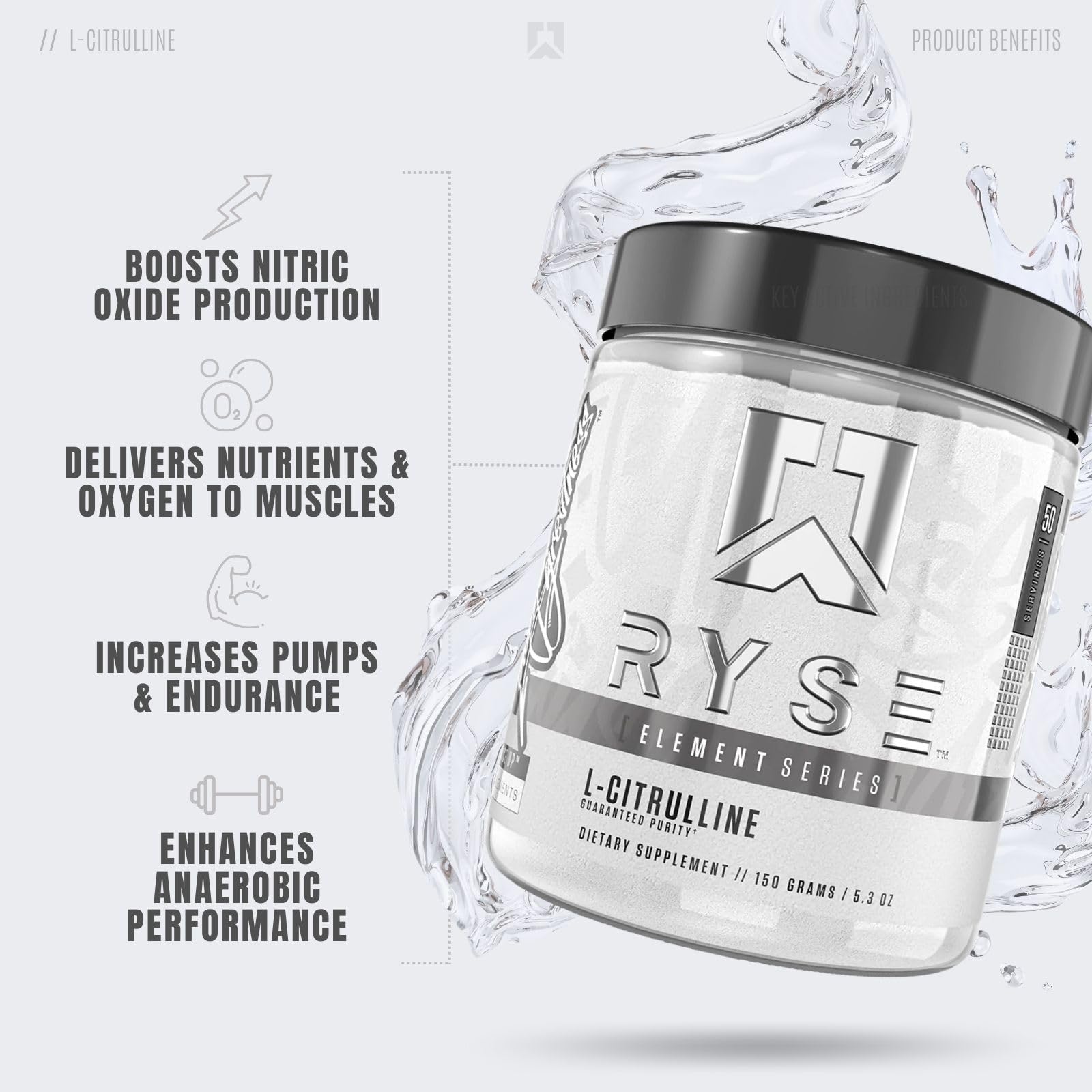 RYSE Up Supplements Element Series L-Citrulline Powder | Boost Nitric Oxide & Increase RYSE Up Supplements buy supplements canada