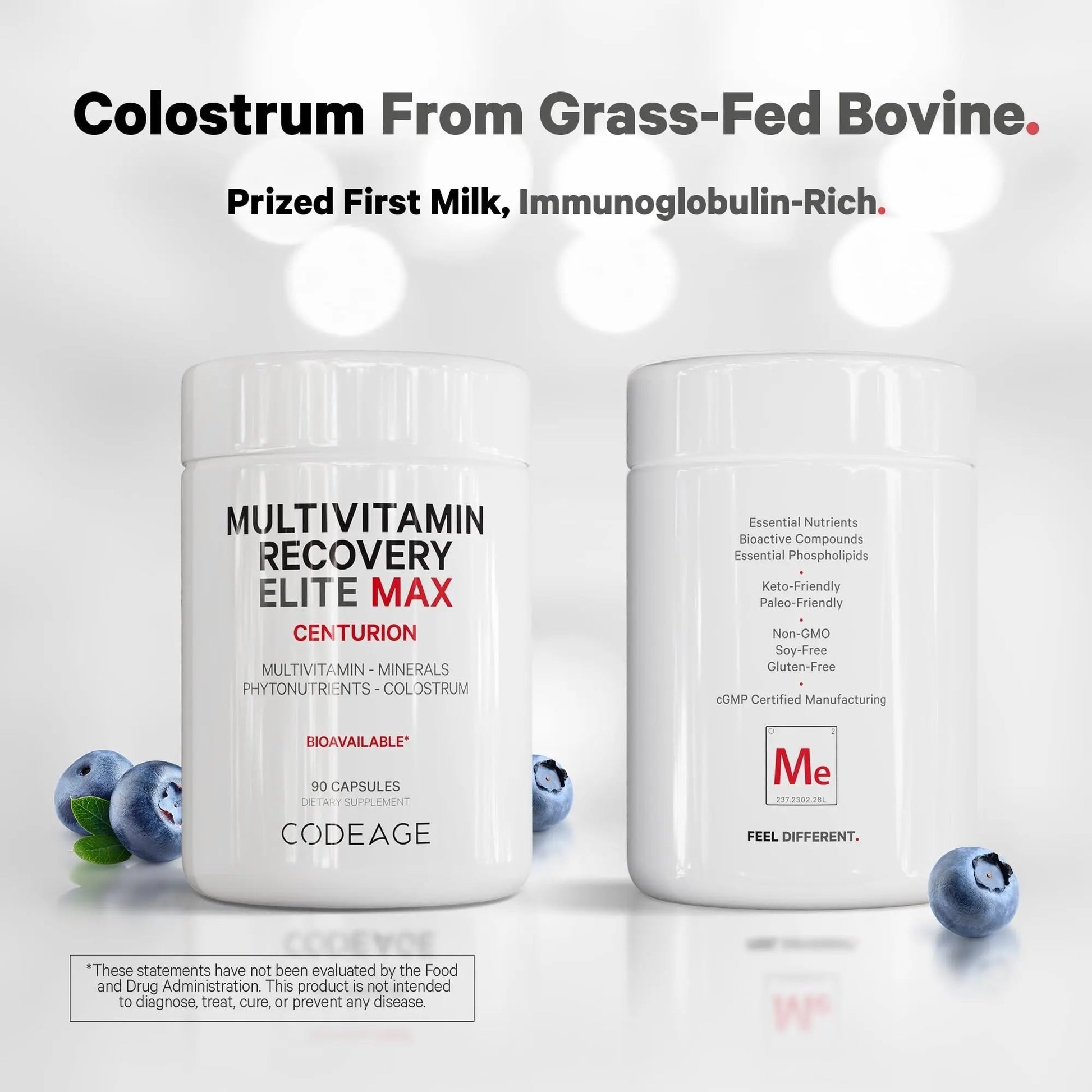 Codeage Multivitamin Recovery Elite Max Supplement - Vitamins A, C, D, E, B-Complex, Essential Minerals, Antioxidants, Colostrum Codeage buy supplements canada