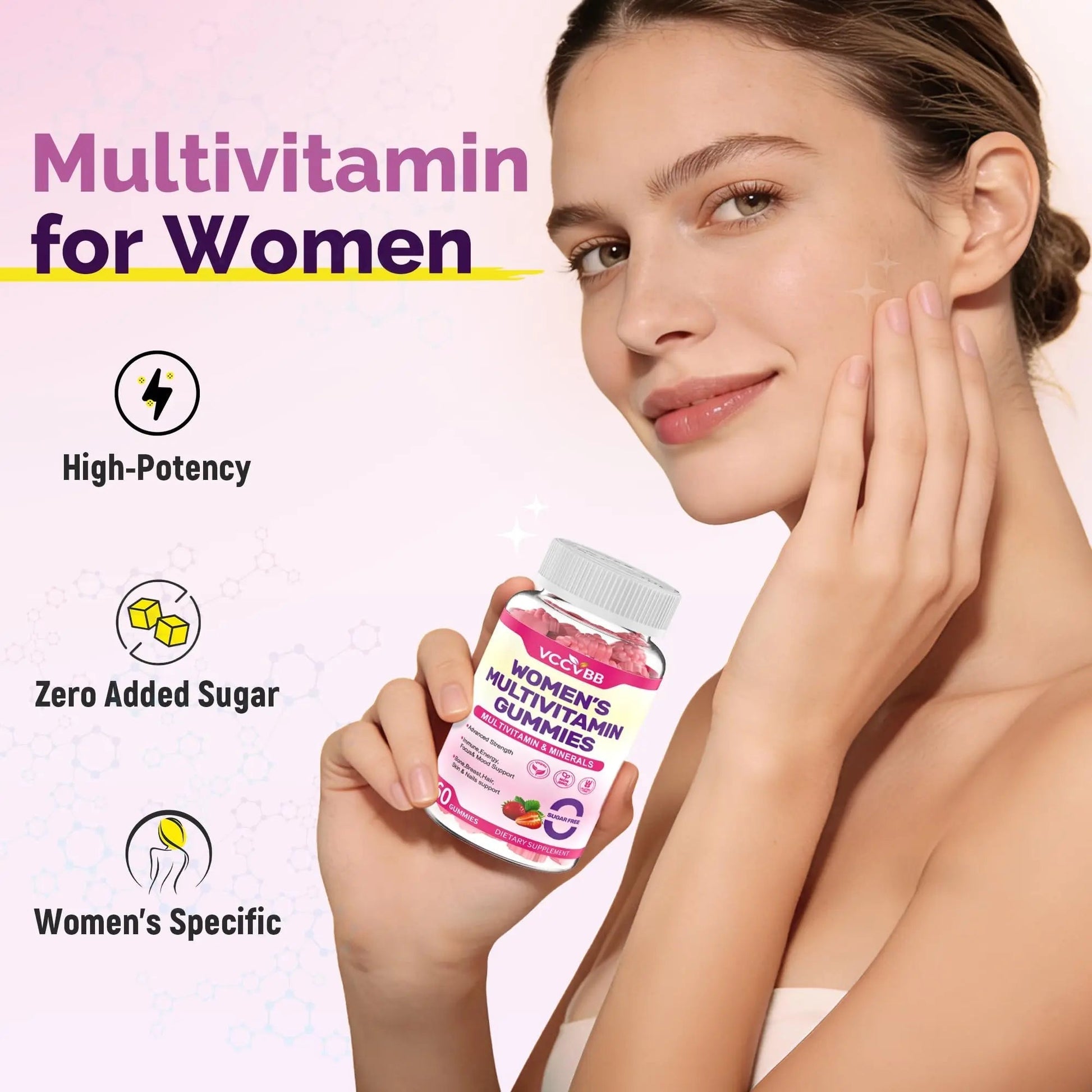 VCCVBB All-in-One Women's Multivitamin Gummies with Complete Vitamin & Mineral Complex, Herbal Blends for Energy, Overall Health VCCVBB buy supplements canada