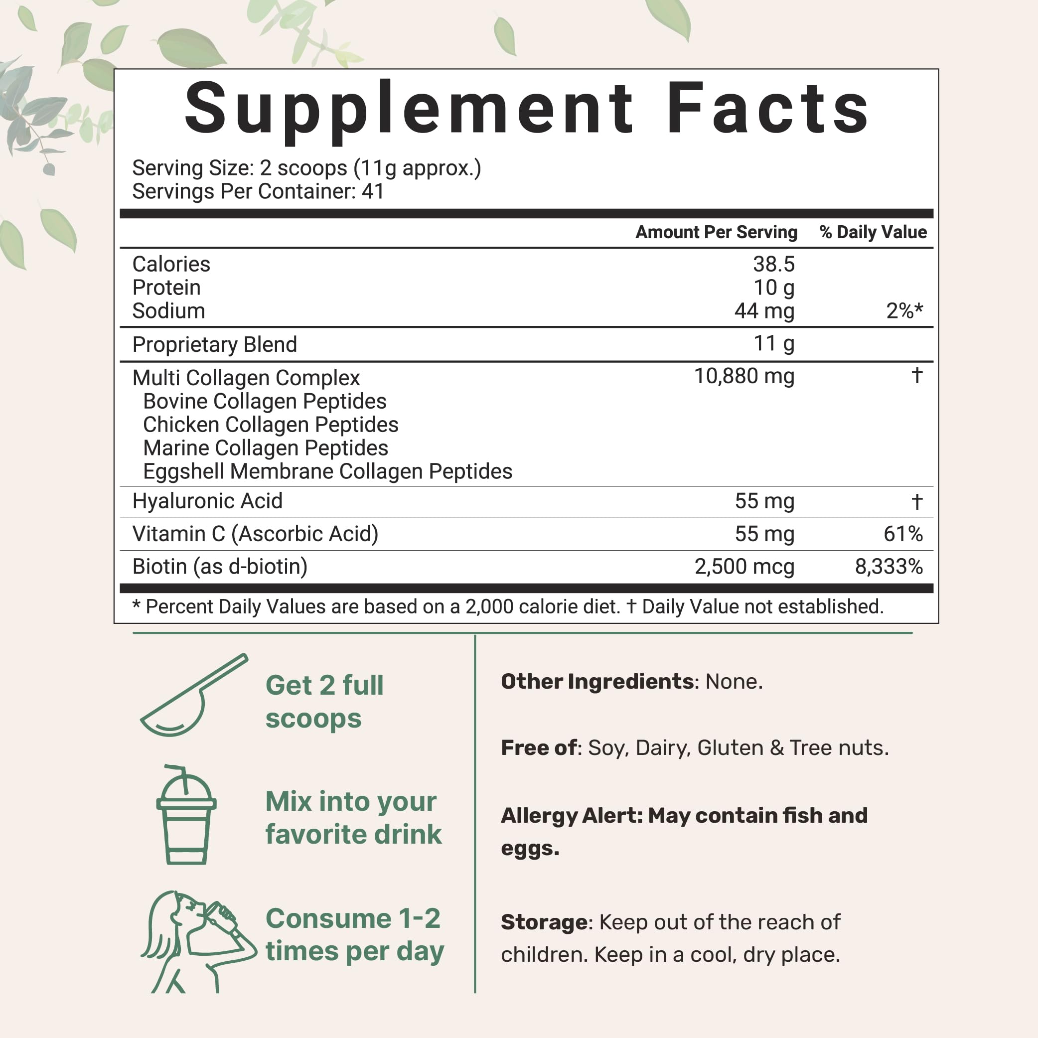 Multi Collagen Peptides Powder, 16 Oz - Hydrolyzed Protein Peptides | Type I,II,III,V,X Micro Ingredients buy supplements canada