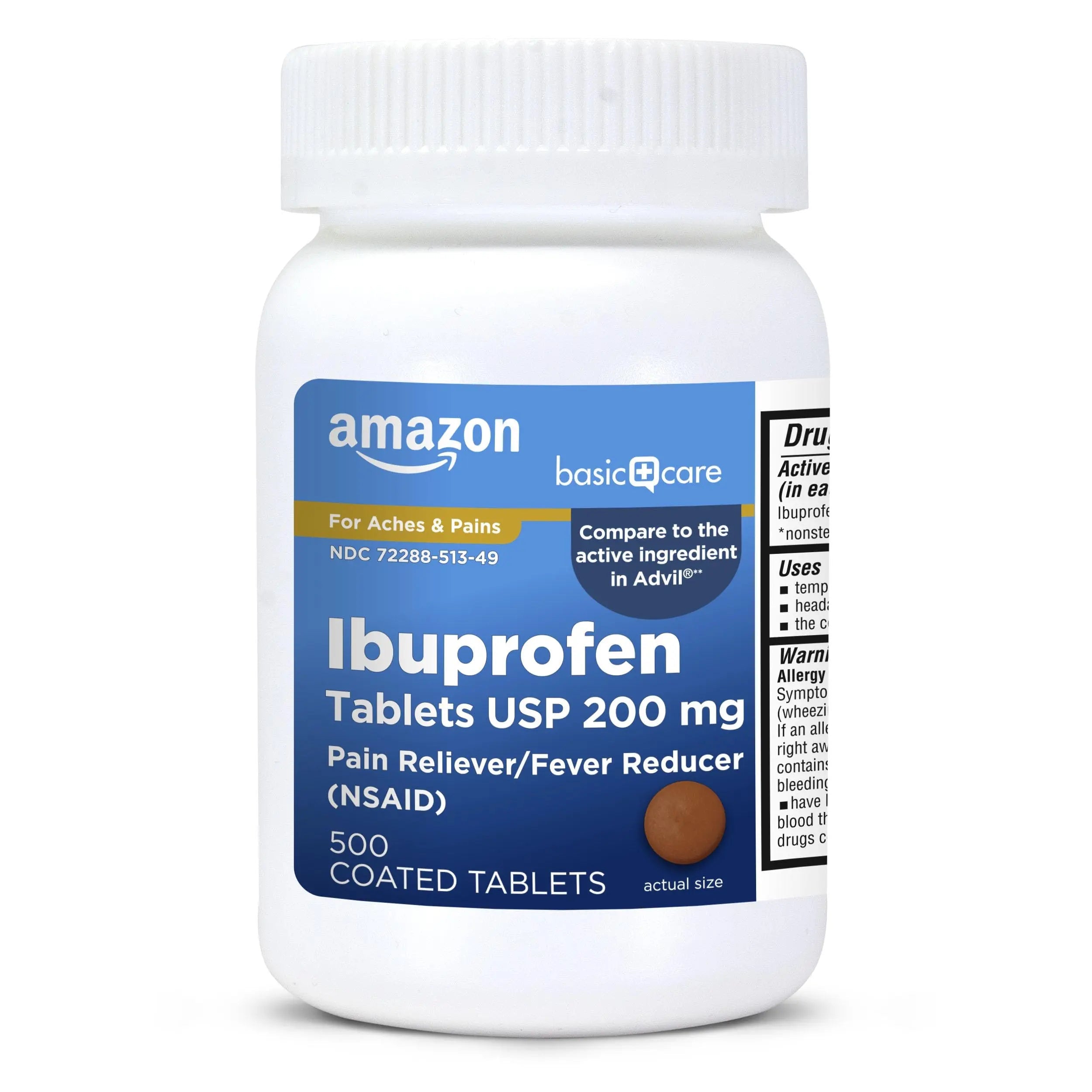 Basic Care Ibuprofen Tablets, 500 Count Amazon Basic Care buy supplements canada