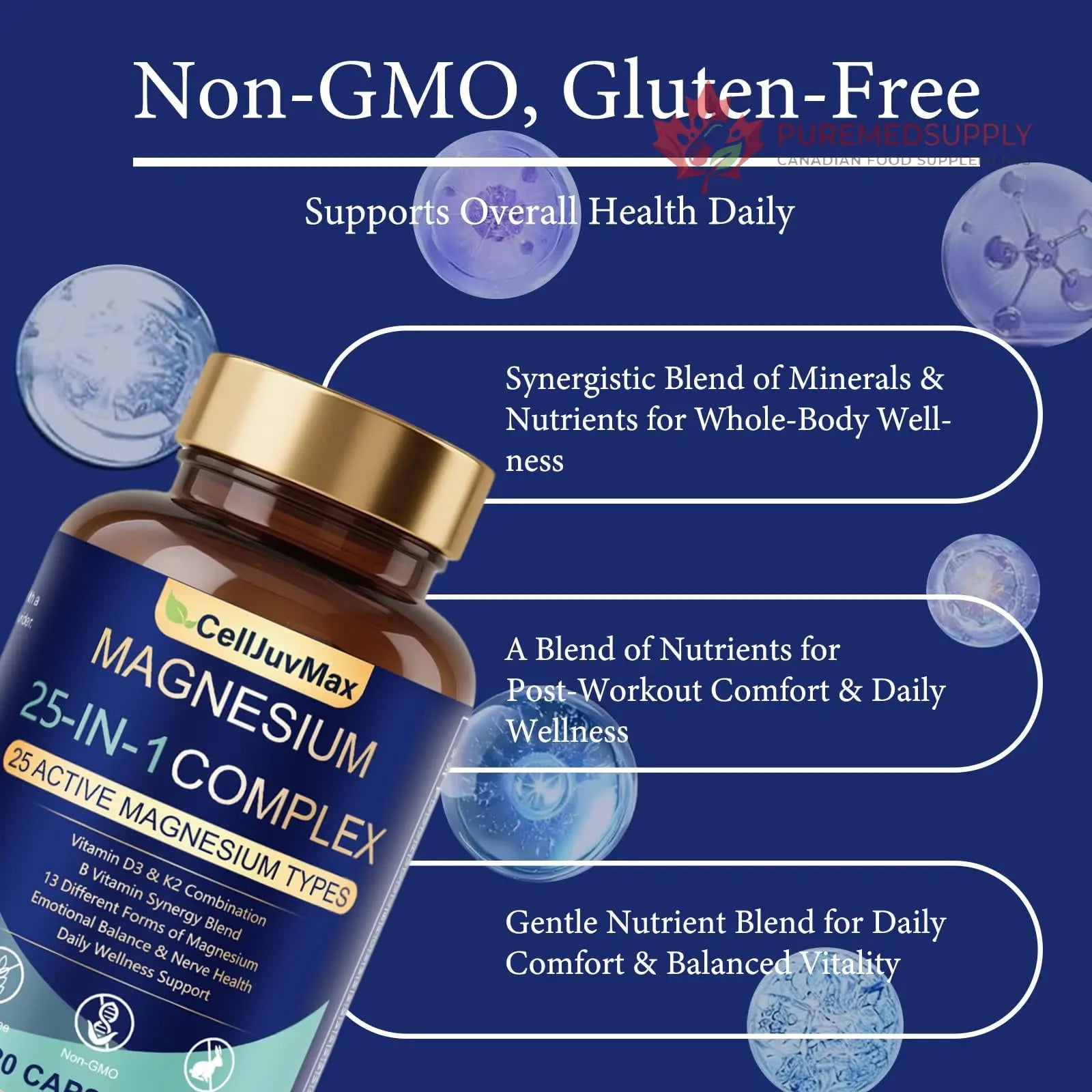 25-in-1 Magnesium Complex | Multi-Form Absorbable Blend for Daily Nutritional Support, 120 Vegan Caps (1) PBZPBZ buy supplements canada