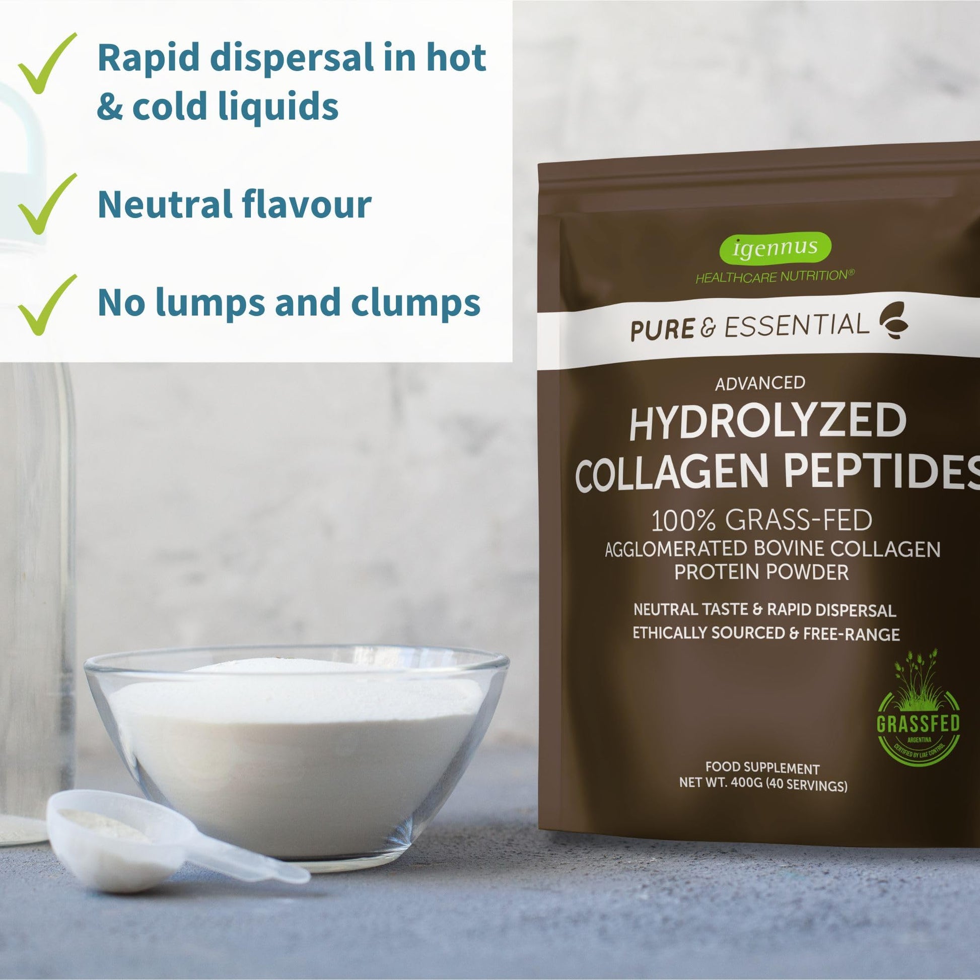 Advanced Hydrolysed Collagen Peptides, 100% Grass Fed & Ethically Sourced Igennus Healthcare Nutrition buy supplements canada