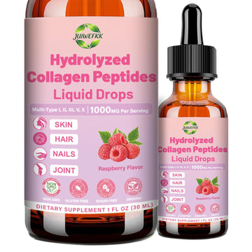 JUIWEFKK Hydrolyzed Collagen Peptides Liquid Organic Collagen Complex w. Biotin, Vitamin C & Hyaluronic Acid, Liquid Collagen Types I, II, III, IV, V for Hair, Skin, Nails & Joint Healthd JUIWEFKK buy supplements canada