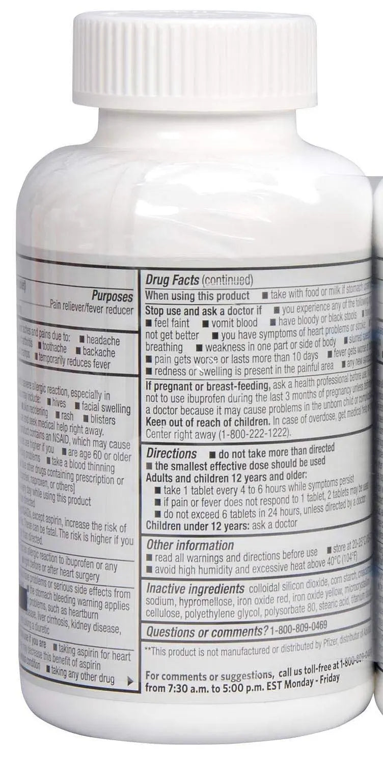 Member's Mark Ibuprofen Coated Tablets 200mg Pain Reliever Fever Reducer, 1 Bottle, 600 Tablets MEMBER´S MARK buy supplements canada