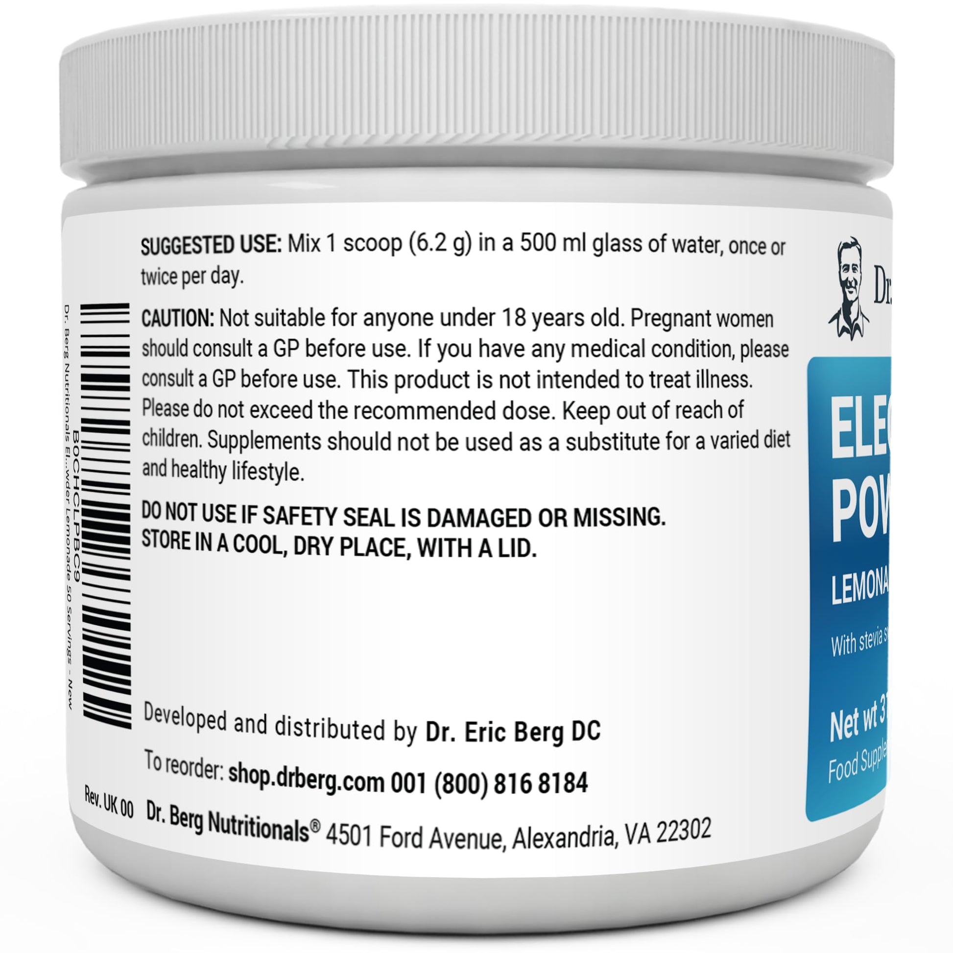 Dr. Berg Electrolyte Powder - Electrolyte Drink Supplements with 1000mg Potassium Dr. Berg Nutritionals buy supplements canada
