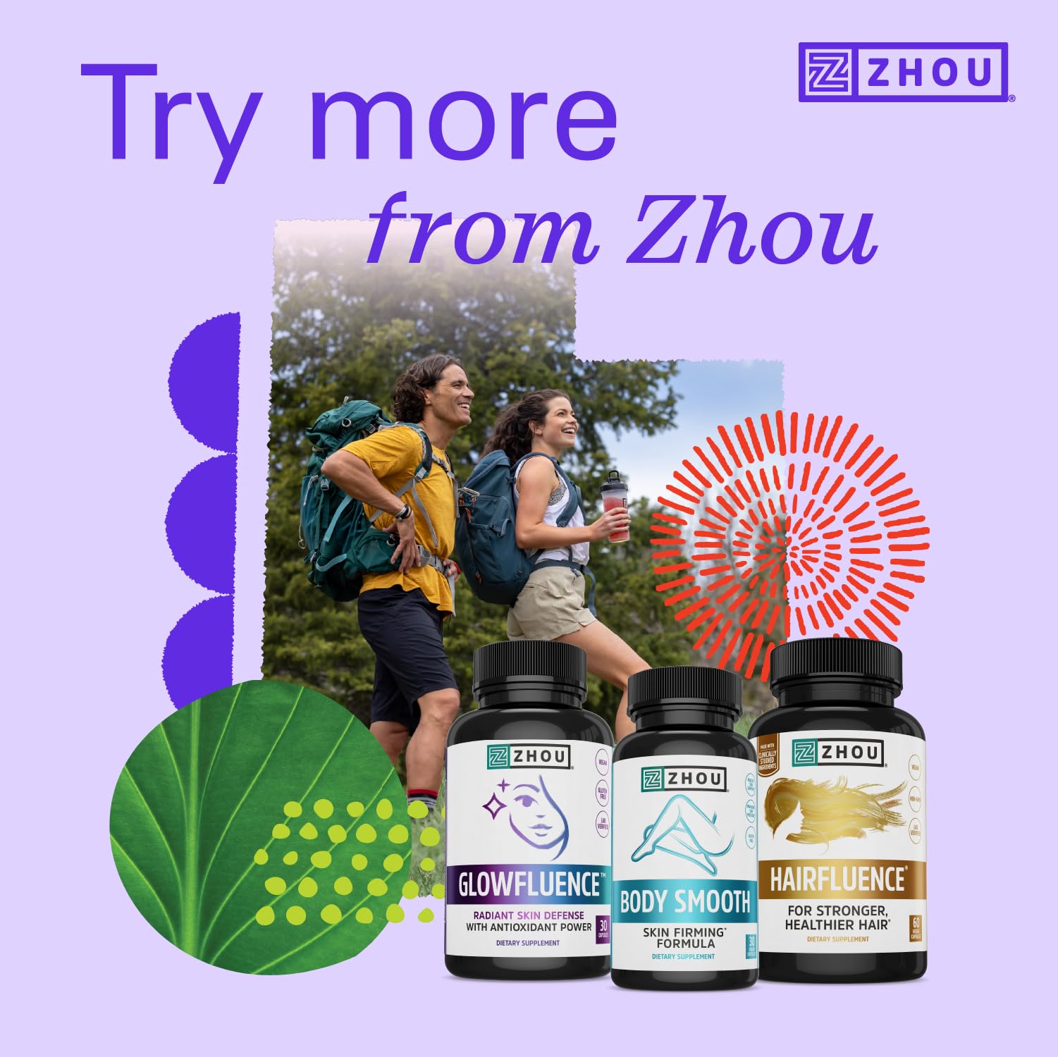 Zhou Body Smooth - Cellulite Pills for Women, Dimpless Anti Cellulite Supplement for Firm Smooth Skin with Hyaluronic Acid & Vitamin C, Skincare for Thigh, Legs, Butt, Supports Hydration - 30 Capsules ZHOU buy supplements canada