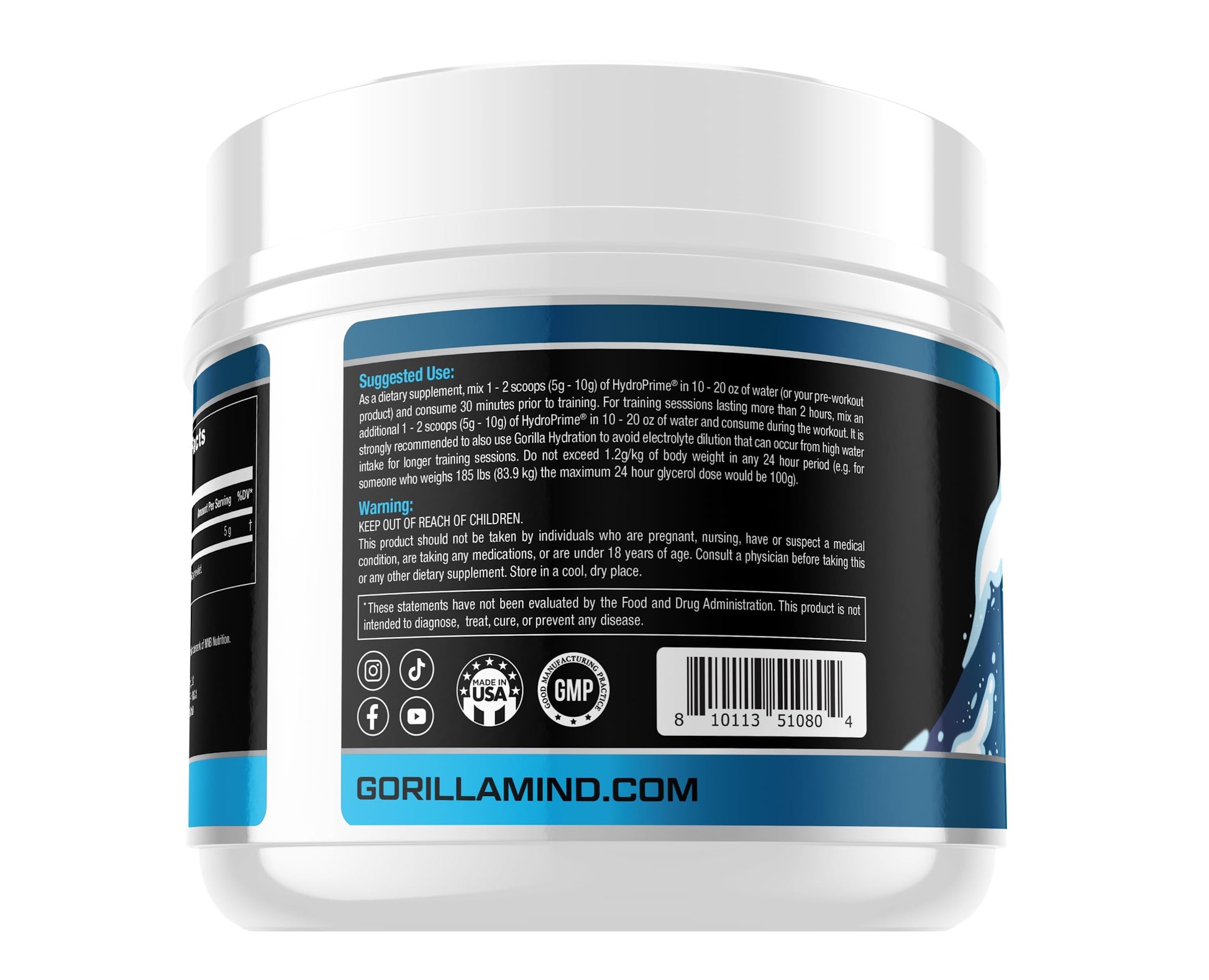 Gorilla Mind Hydroprime Glycerol Pre-Workout - Hydrating Pre-Workout Formula for Intense Gorilla Mind buy supplements canada