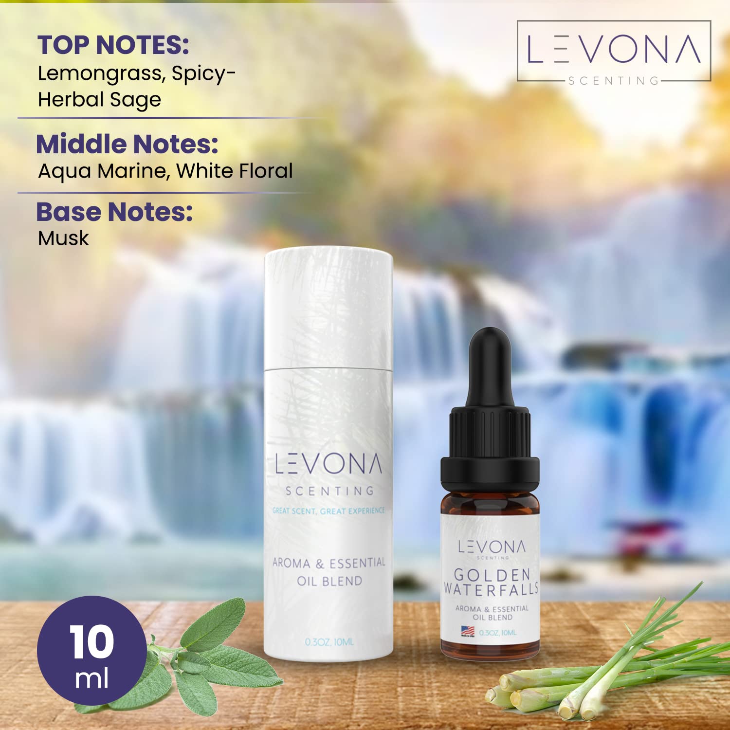 Levona Scent Pure Essential Oils for Diffusers for Home, Hotel & Office - Golden Waterfalls LEVONA SCENT buy supplements canada