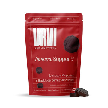 URVI® Immune Support Gummies - Vitamin C, D3 K2, E, Niacin, Zinc & Selenium with Elderberry & Echinacea URVI buy supplements canada