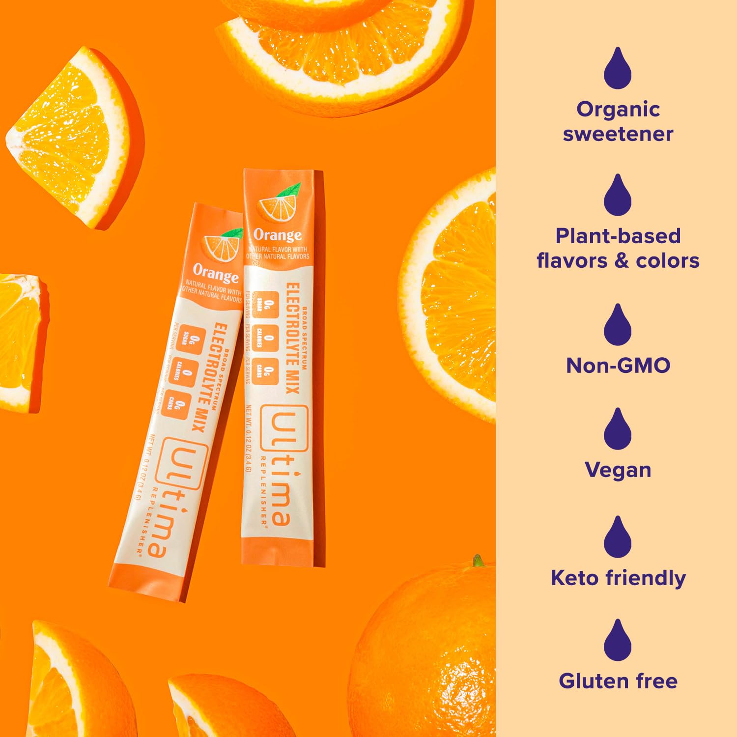 Ultima Replenisher Daily Electrolyte Drink Mix – Orange, 20 Stickpacks – Hydration Ultima Replenisher buy supplements canada