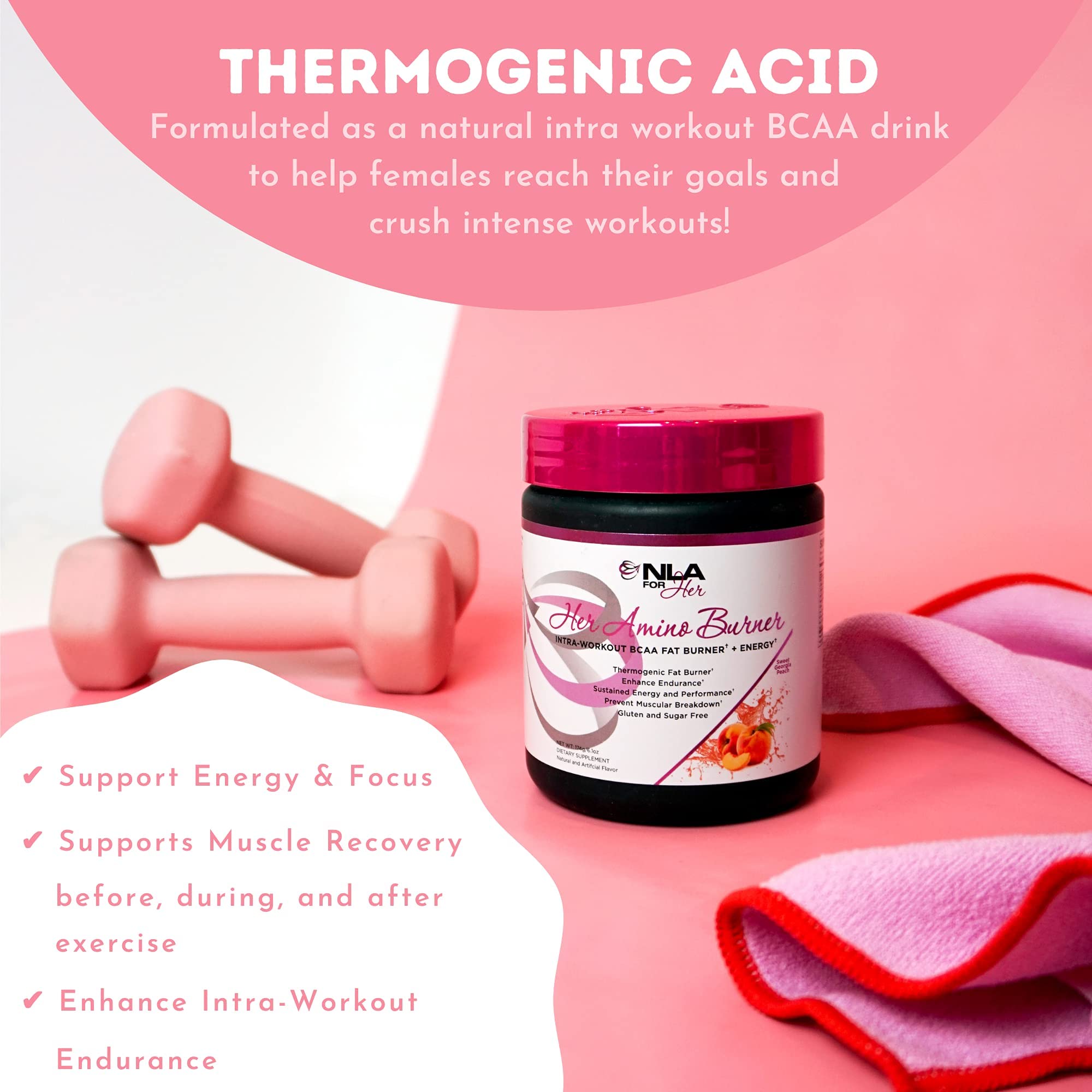 NLA for Her Pre/Intra Workout Stack (Includes Her Thermogenic Amino Georgia Peach NLA for Her buy supplements canada