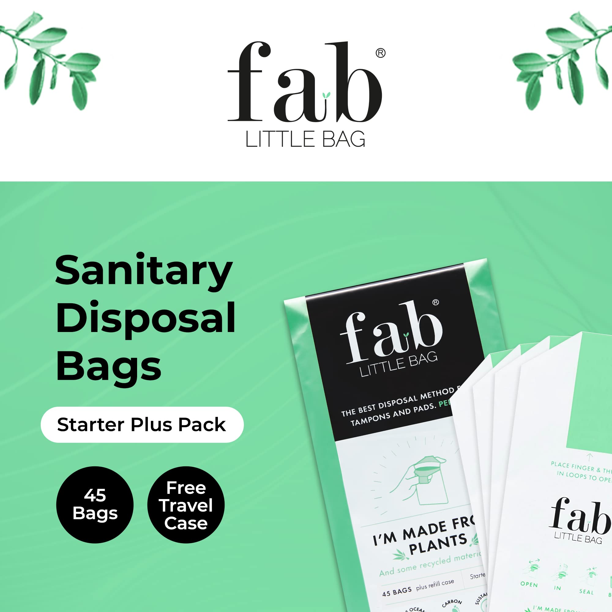 Fab Little Bag Starter Plus Pack - 45 Sanitary Disposal Bags Plus Recyclable Refill Pack Fab Little Bag buy supplements canada