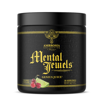 Ambrosia Mental Jewels Nootropic Brain Supplement Powder | Alpha GPC, Bacopa & Phosphatidylserine | Memory, Focus & Concentration Support | 30 Servings | Cherry Limeade Ambrosia buy supplements canada