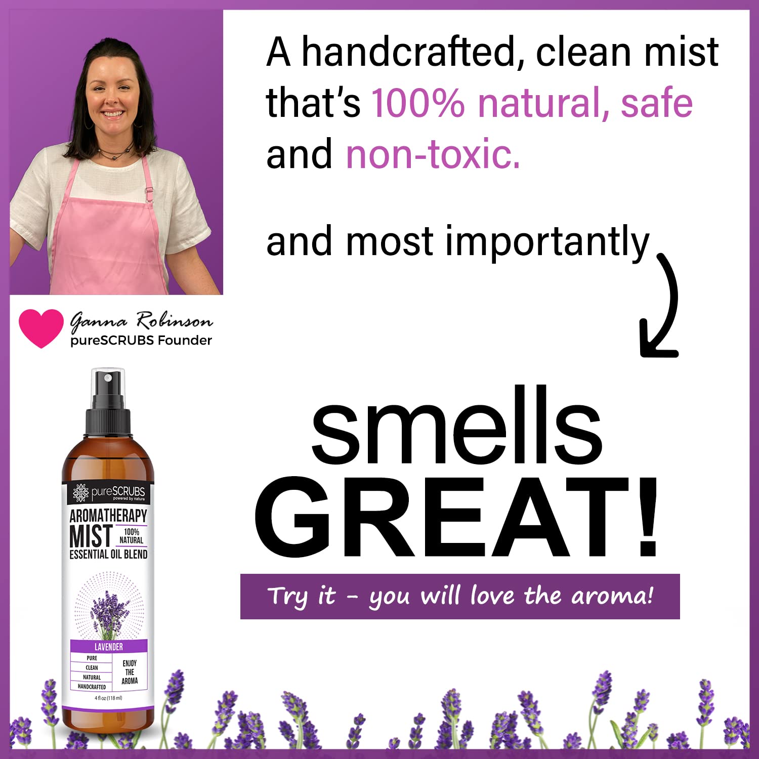 Shake, Mist & Enjoy - pureSCRUBS Premium Lavender Aromatherapy Spray Mist for Room, Body, Linens pureSCRUBS buy supplements canada