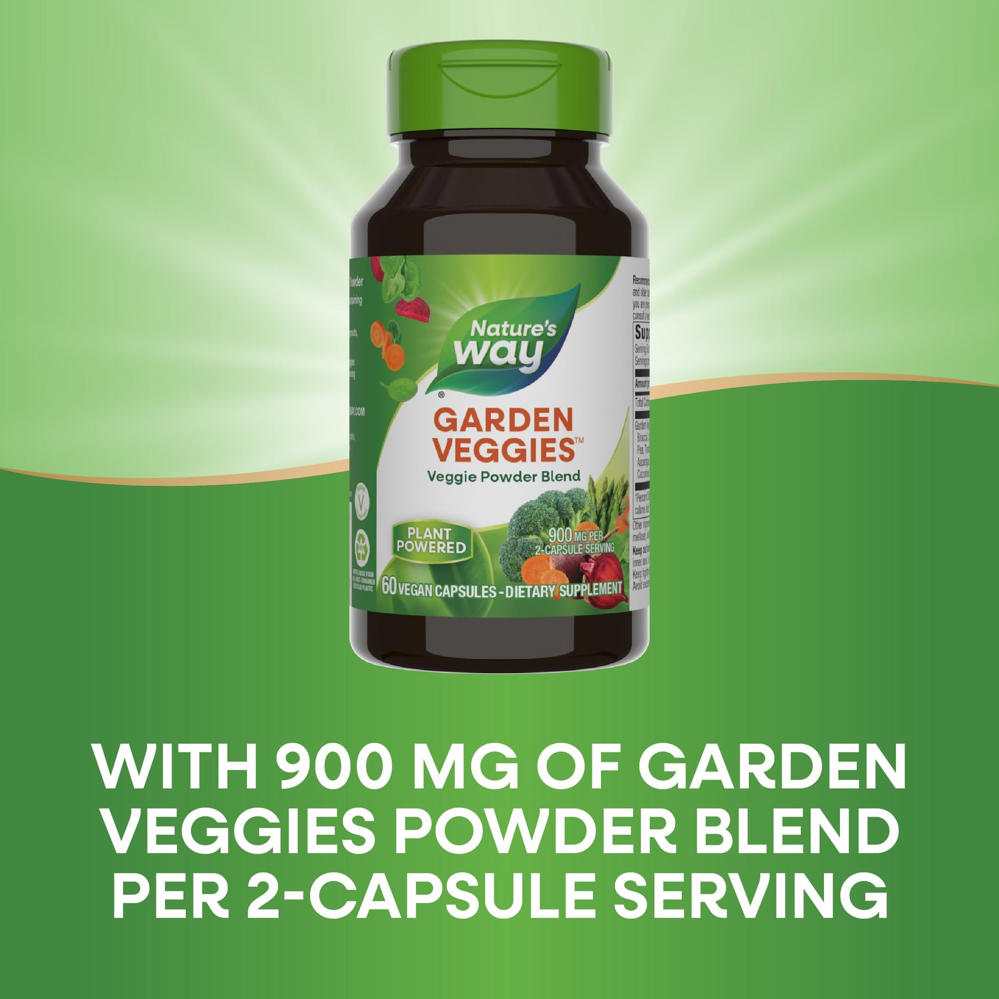 Nature's Way Garden Veggies, Veggie Powder Blend, 900 mg per 2-Capsule Serving, 60 Vegan Capsules Nature's Way buy supplements canada