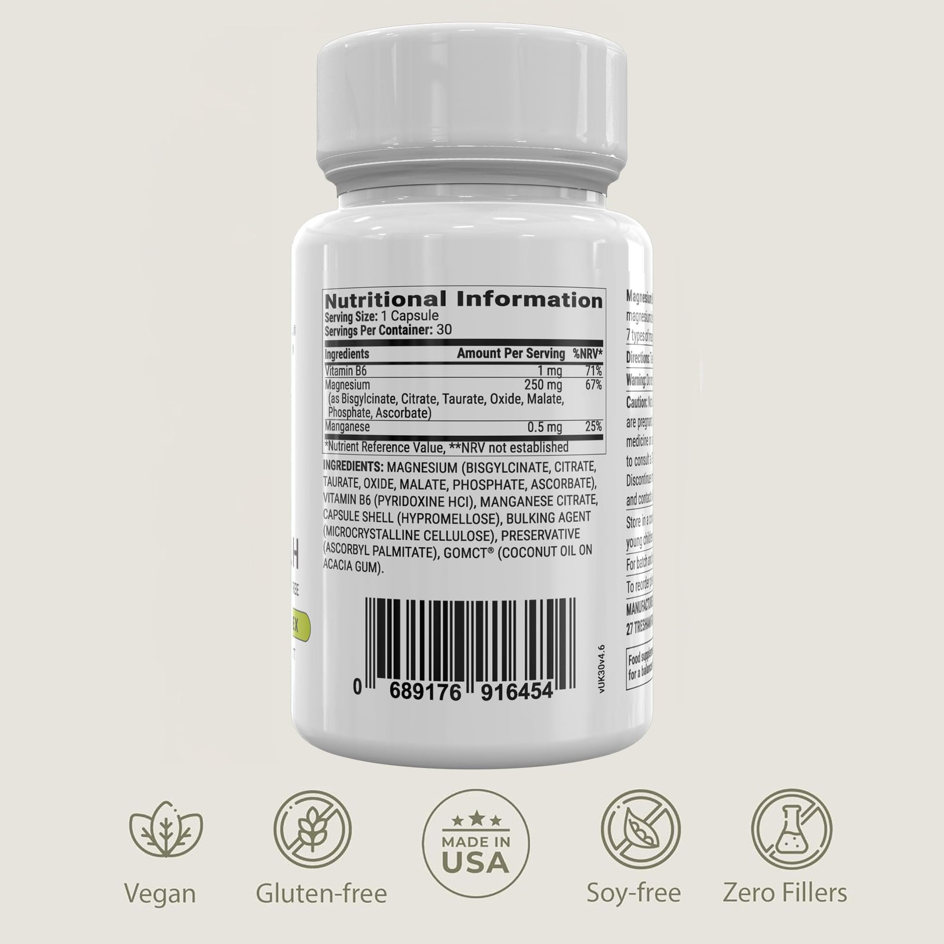 BIOptimizers Magnesium Breakthrough Supplement with 500mg - 7 Forms of Magnesium: Glycinate, Malate, Citrate, and More - Natural Support for Sleep and Cognitive Function -30 Capsules- Calming Vitamins BIOptimizers buy supplements canada