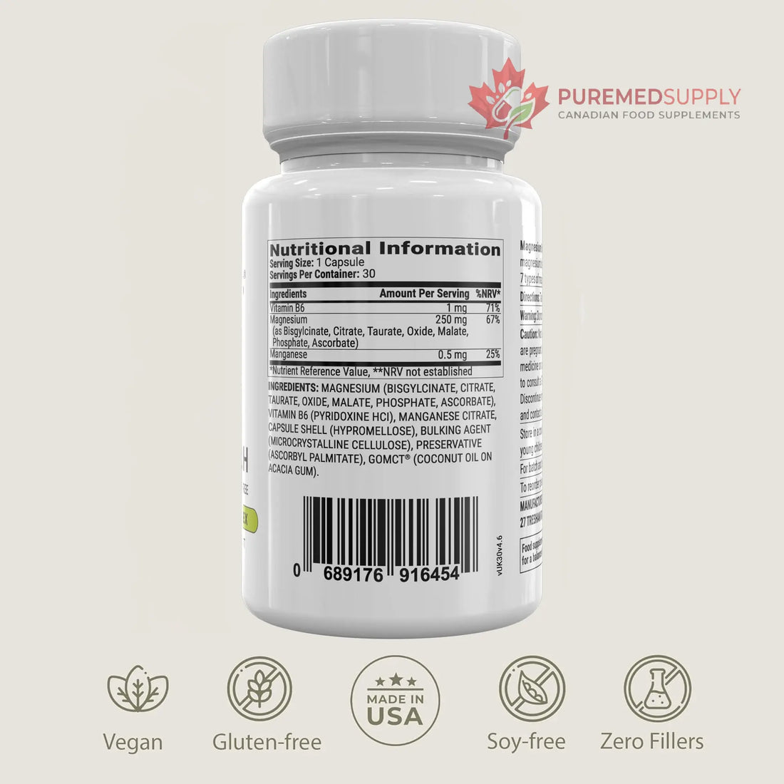 BIOptimizers Magnesium Breakthrough Supplement with 500mg - 7 Forms of Magnesium: Glycinate, Malate, Citrate, and More - Natural Support for Sleep and Cognitive Function -30 Capsules- Calming Vitamins BIOptimizers buy supplements canada