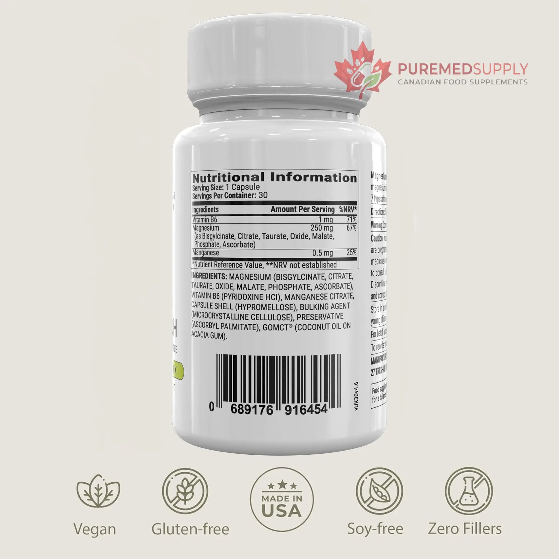 BIOptimizers Magnesium Breakthrough Supplement with 500mg - 7 Forms of Magnesium: Glycinate, Malate, Citrate, and More - Natural Support for Sleep and Cognitive Function -30 Capsules- Calming Vitamins BIOptimizers buy supplements canada