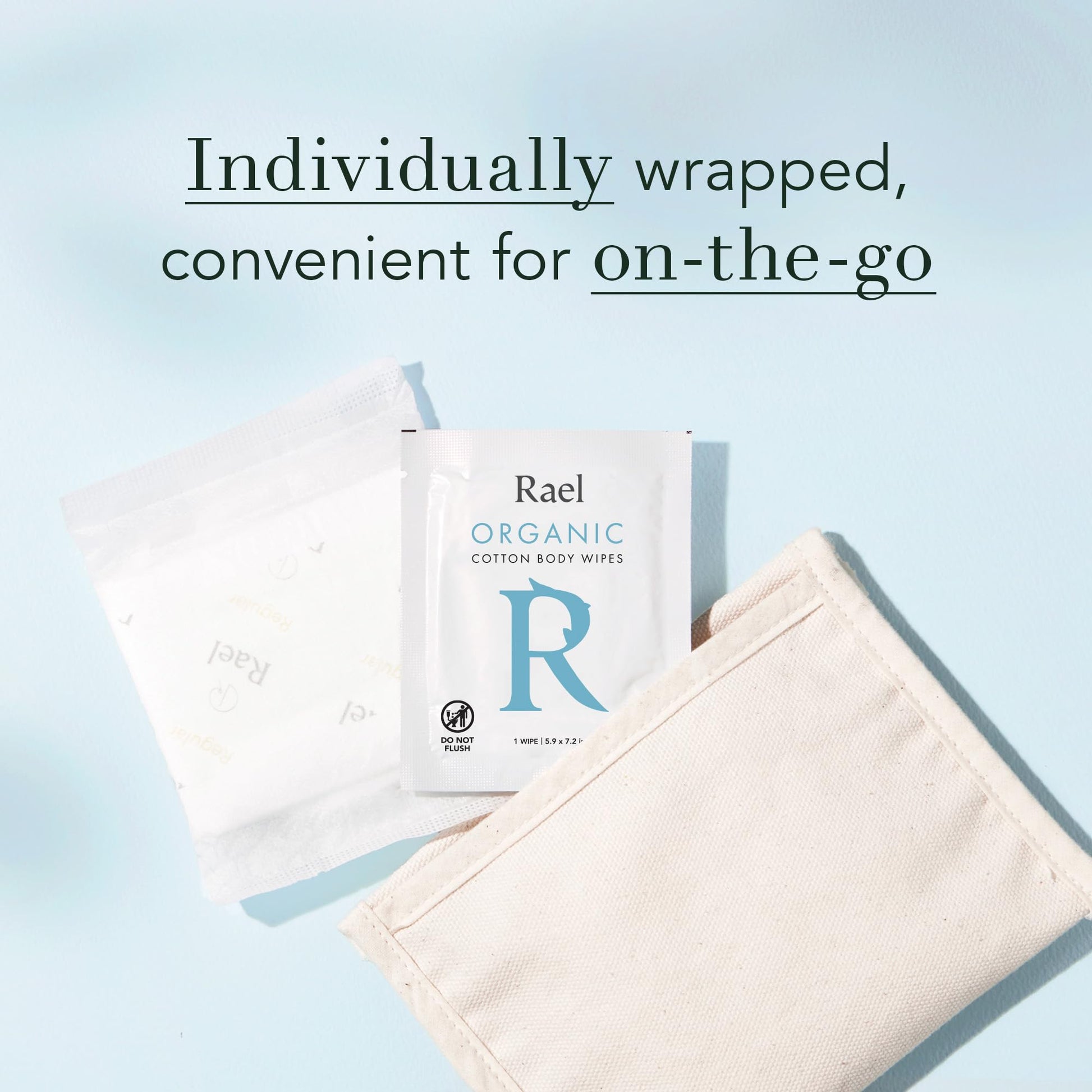 Rael Body Wipes, Organic Cotton Wipes for Women - Unscented Body Wipes, Individually Wrapped Rael buy supplements canada