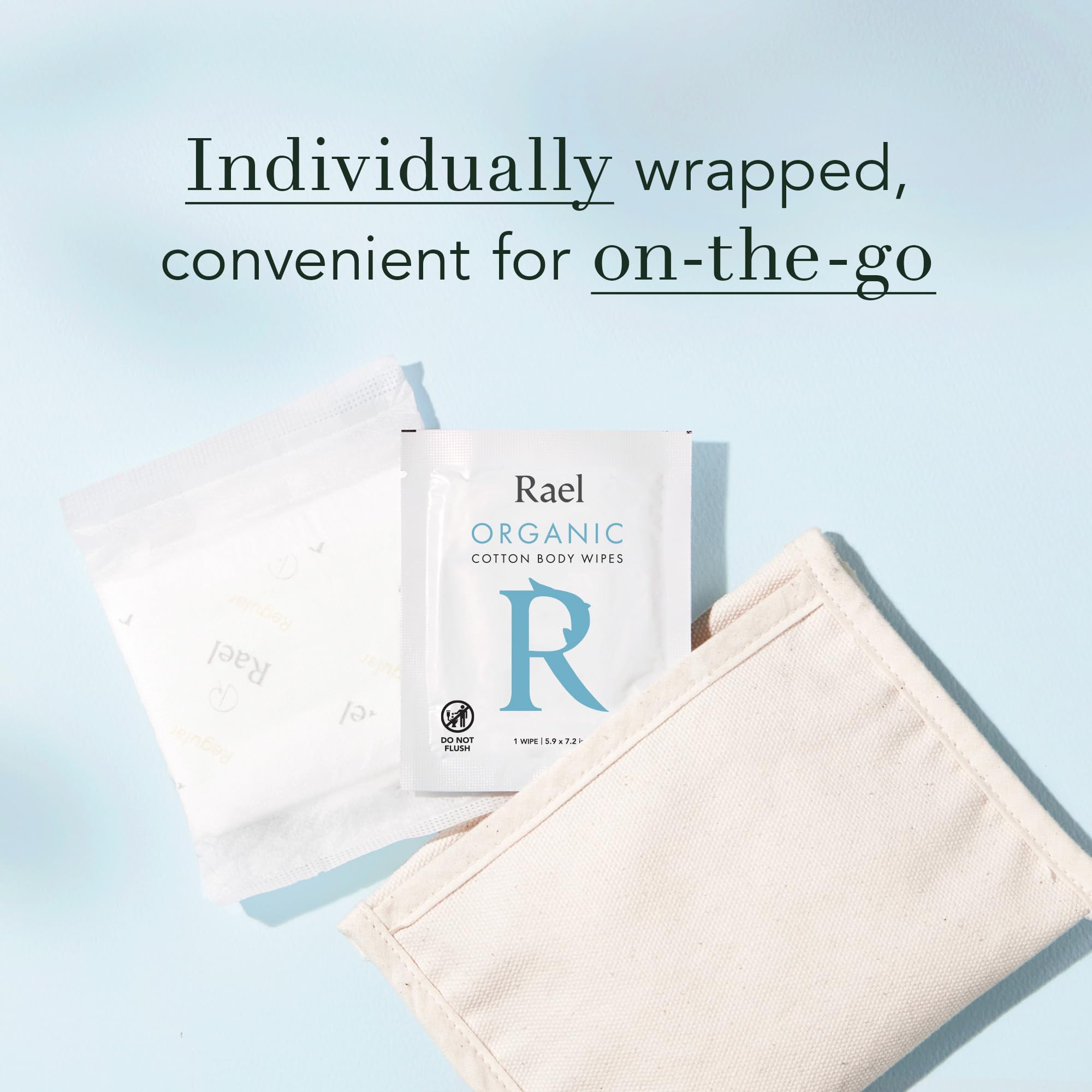Rael Body Wipes, Organic Cotton Wipes for Women - Unscented Body Wipes, Individually Wrapped Rael buy supplements canada