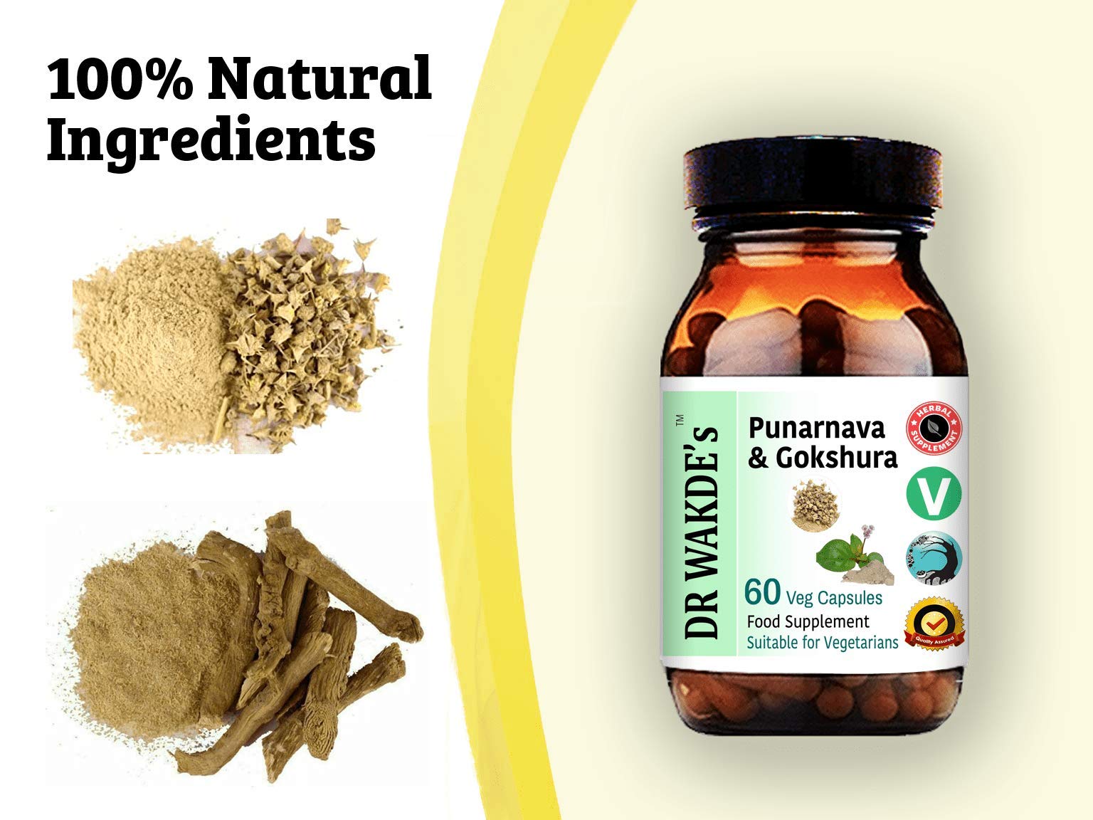 DR WAKDE's Punarnava & Gokshura Capsules (60 Veg Caps, Promotes Healthy Urinary Flush, Ayurvedic Supplement, Vegan, Herbal, All Natural, Made in UK) DR WAKDE's buy supplements canada