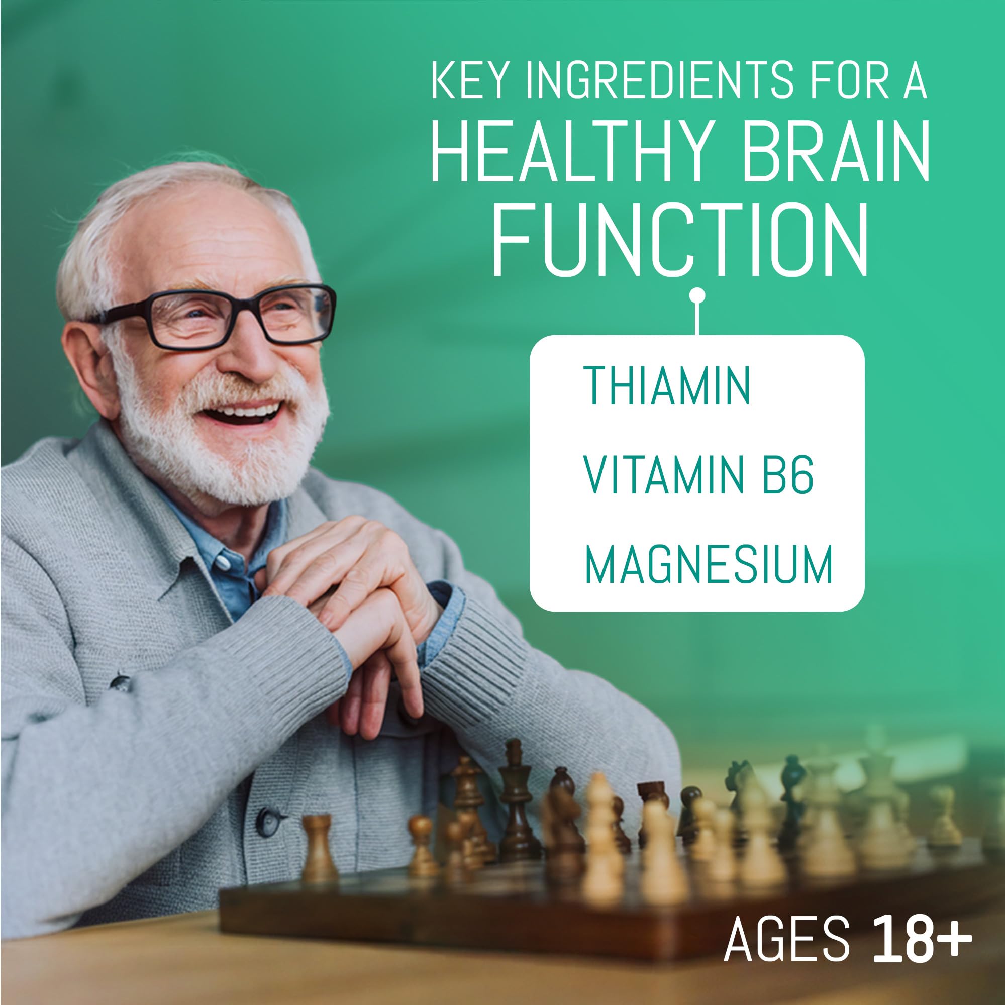 FITINA Brain Supplement with Vitamin B6 & Thiamine for Memory, Focus and Cognitive Support | High-Dose B Vitamins for Nervous System Brain Health, Daily Formula for Adults, 60 Tablets (1-Pack) Fitina buy supplements canada