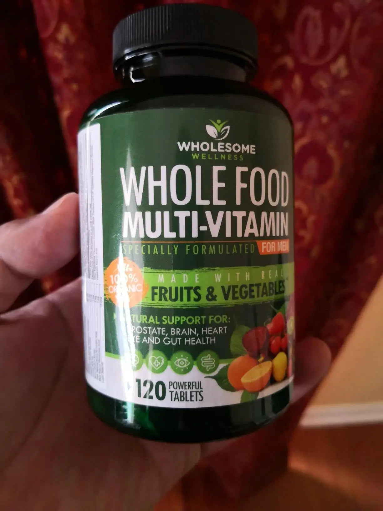 Wholesome Wellness Whole Food Multivitamin for Men - Natural Multi Vitamins, Minerals, Organic Extracts - Vegan Vegetarian - 120 Tablets Wholesome Wellness buy supplements canada