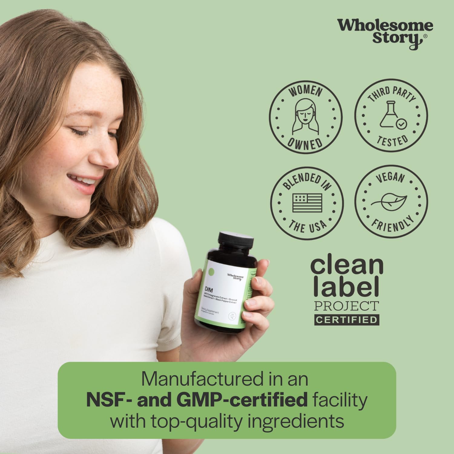 DIM Supplement Women | DIM SGS | Pomegranate, Broccoli and Black Pepper Blend | Estrogen & Hormone Balance for Women | Cell and Tissue Health | 60-Day Supply | Clean Label Project Certified Wholesome Story buy supplements canada
