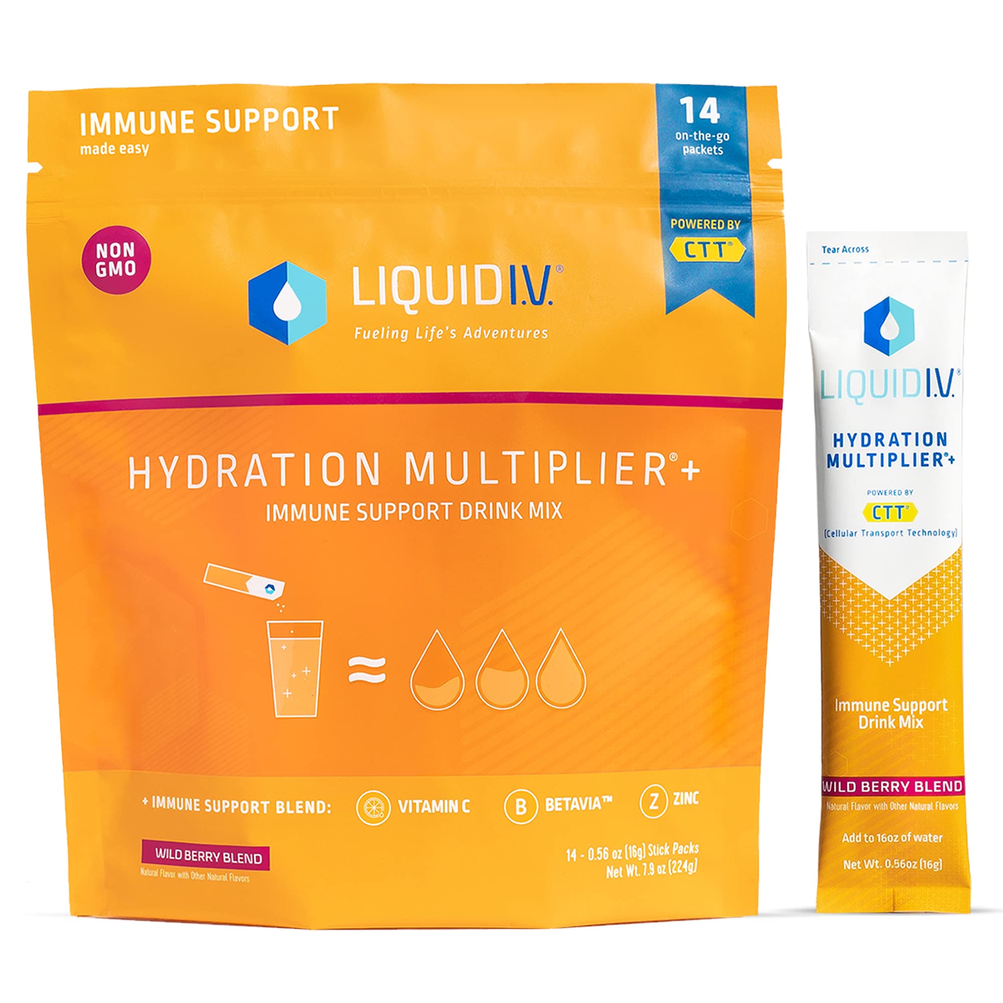 Liquid I.V. Hydration Multiplier + Immune Support -Wild Berry Blend - Hydration Powder Liquid I.V. buy supplements canada