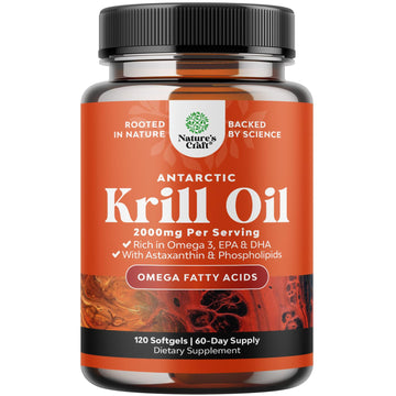 Antarctic Krill Oil 2000mg Softgels Per Serving - Omega 3 Krill Oil Supplement Natures Craft buy supplements canada