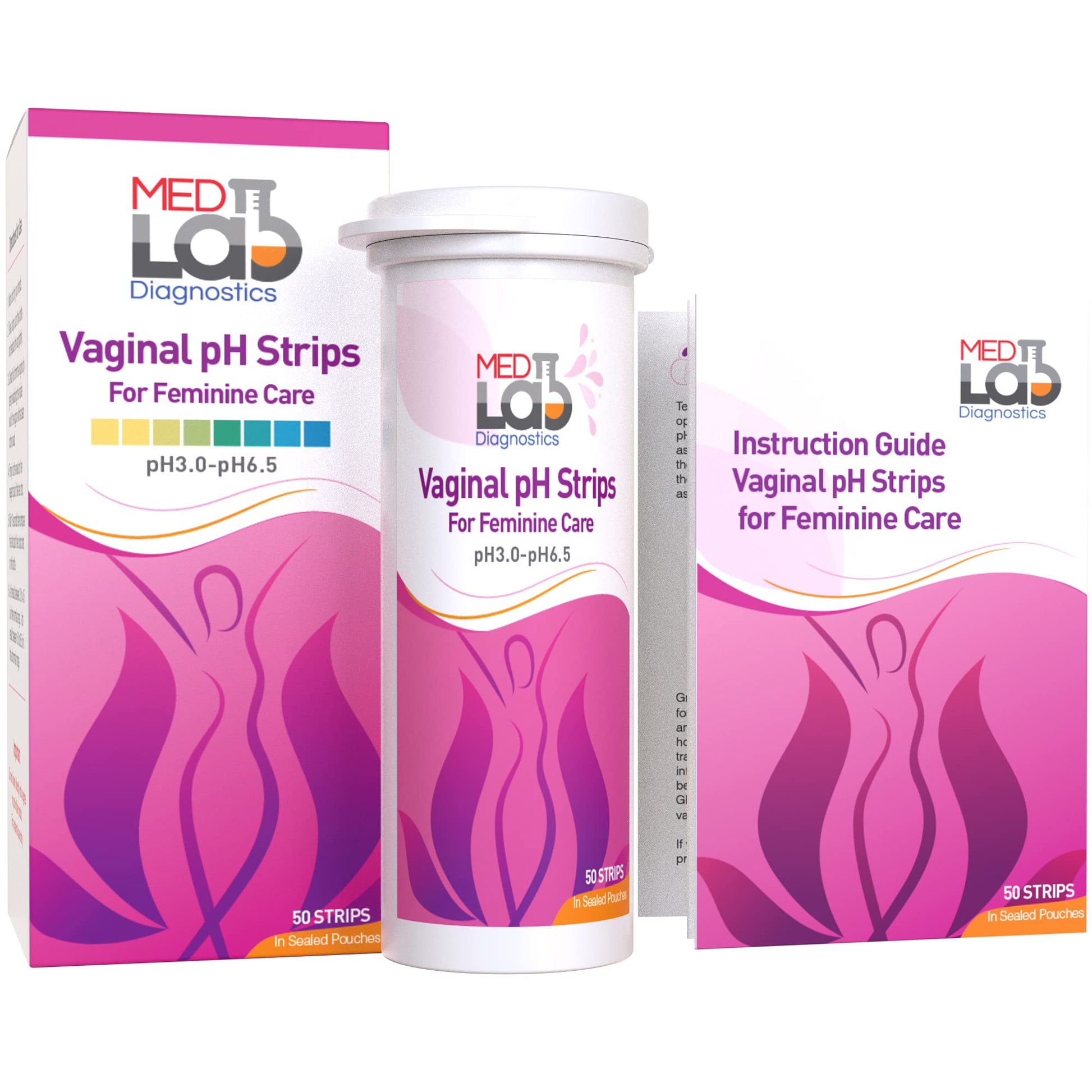 Vaginal ph Test Strips for Women(50 cnt). BV Bacterial Vaginosis and Yeast Infection Test Strips Med Lab Diagnostics buy supplements canada