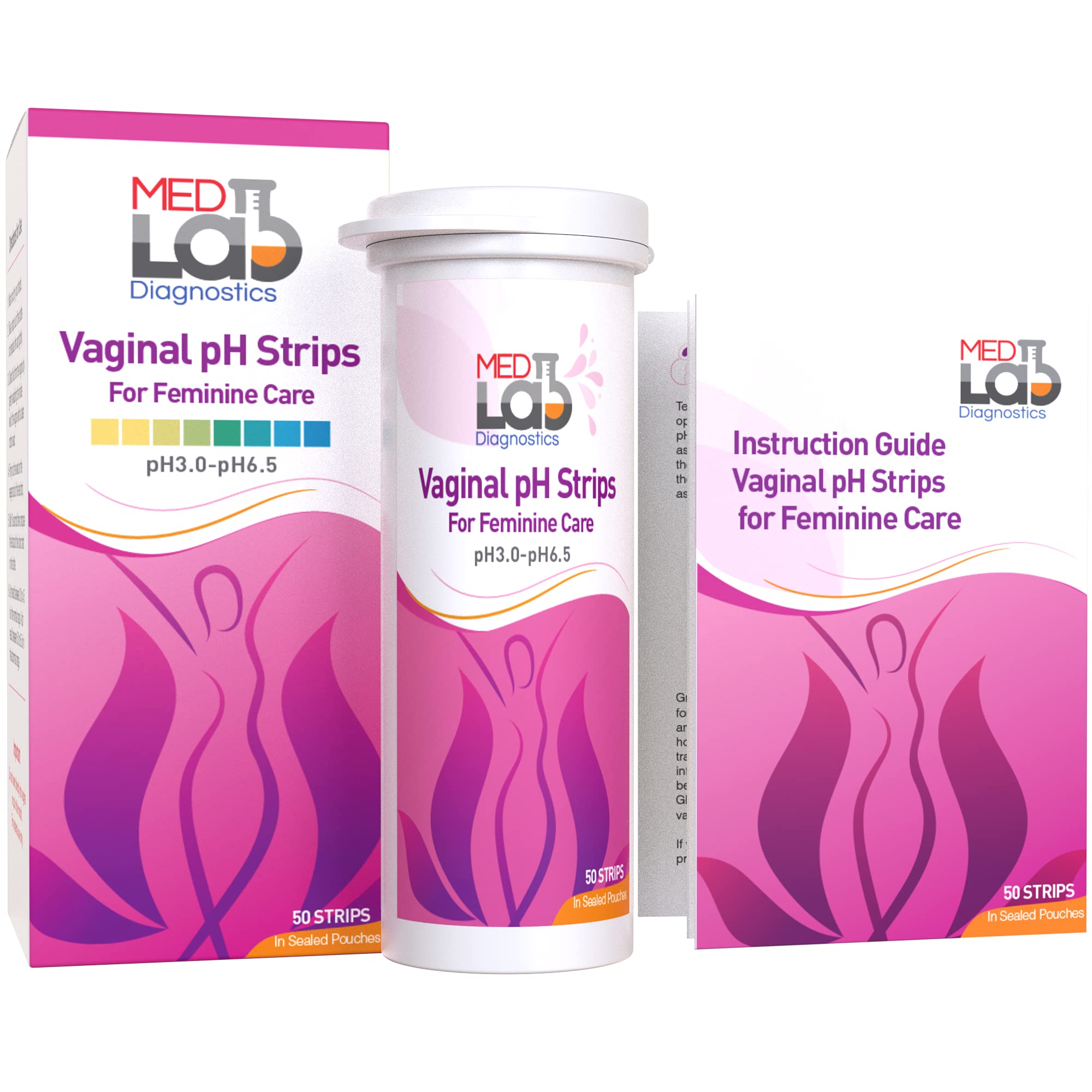 Vaginal ph Test Strips for Women(50 cnt). BV Bacterial Vaginosis and Yeast Infection Test Strips Med Lab Diagnostics buy supplements canada