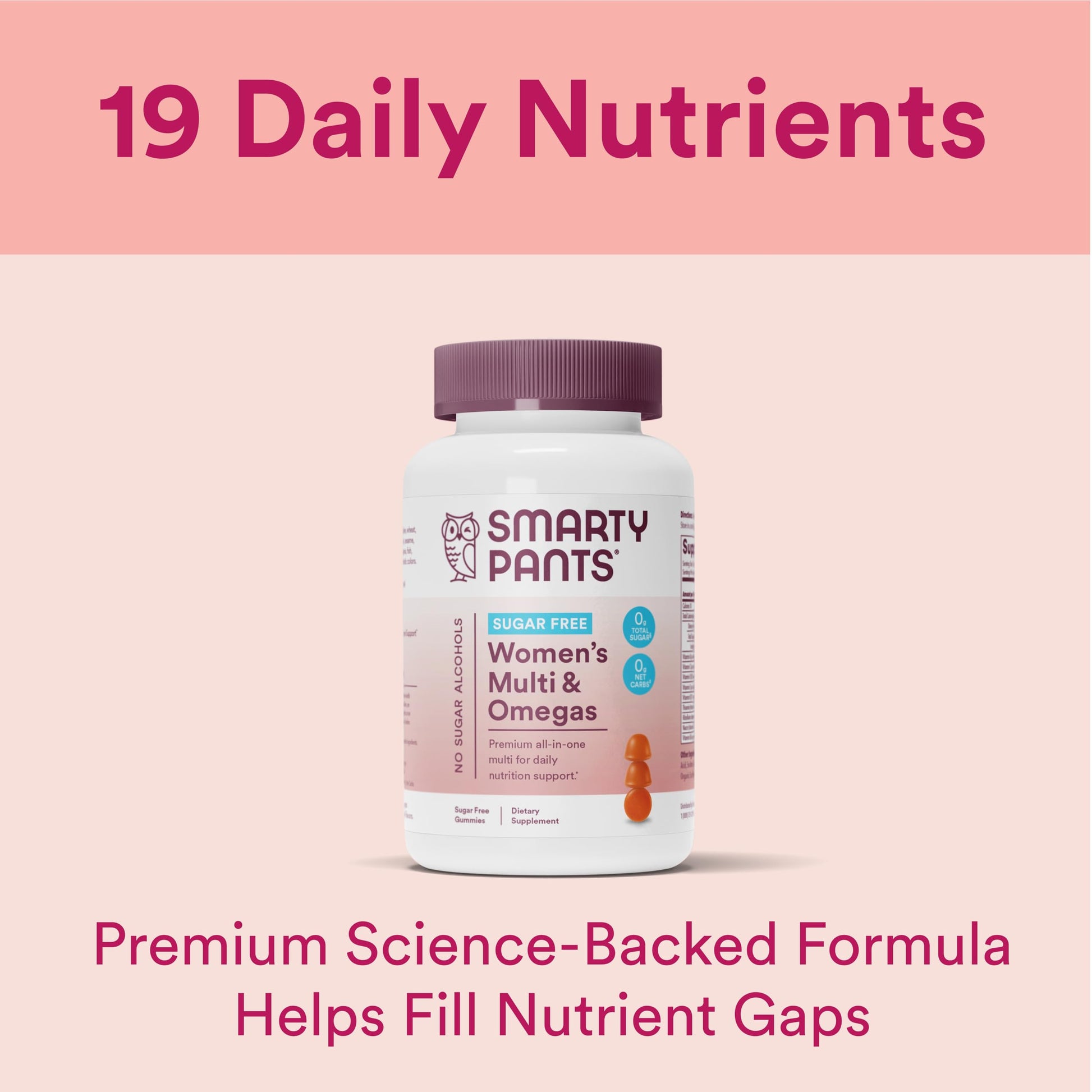 SmartyPants Women's Multivitamin Gummies, Sugar Free: Biotin, Methylfolate, Omega 3 (ALA), Vitamin D3, C, Vitamin B12 SmartyPants buy supplements canada